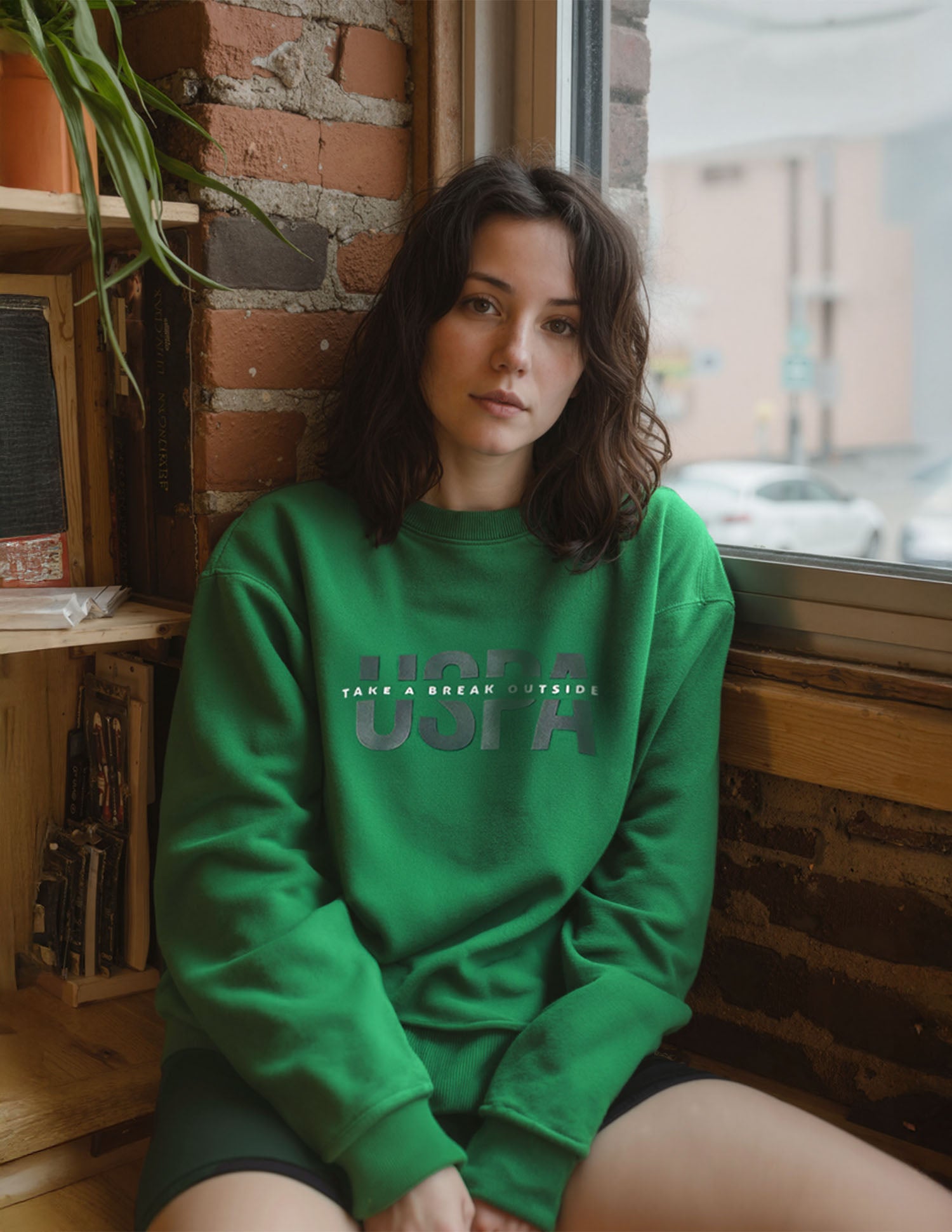 Relaxed Fit Brand Printed Sweatshirt