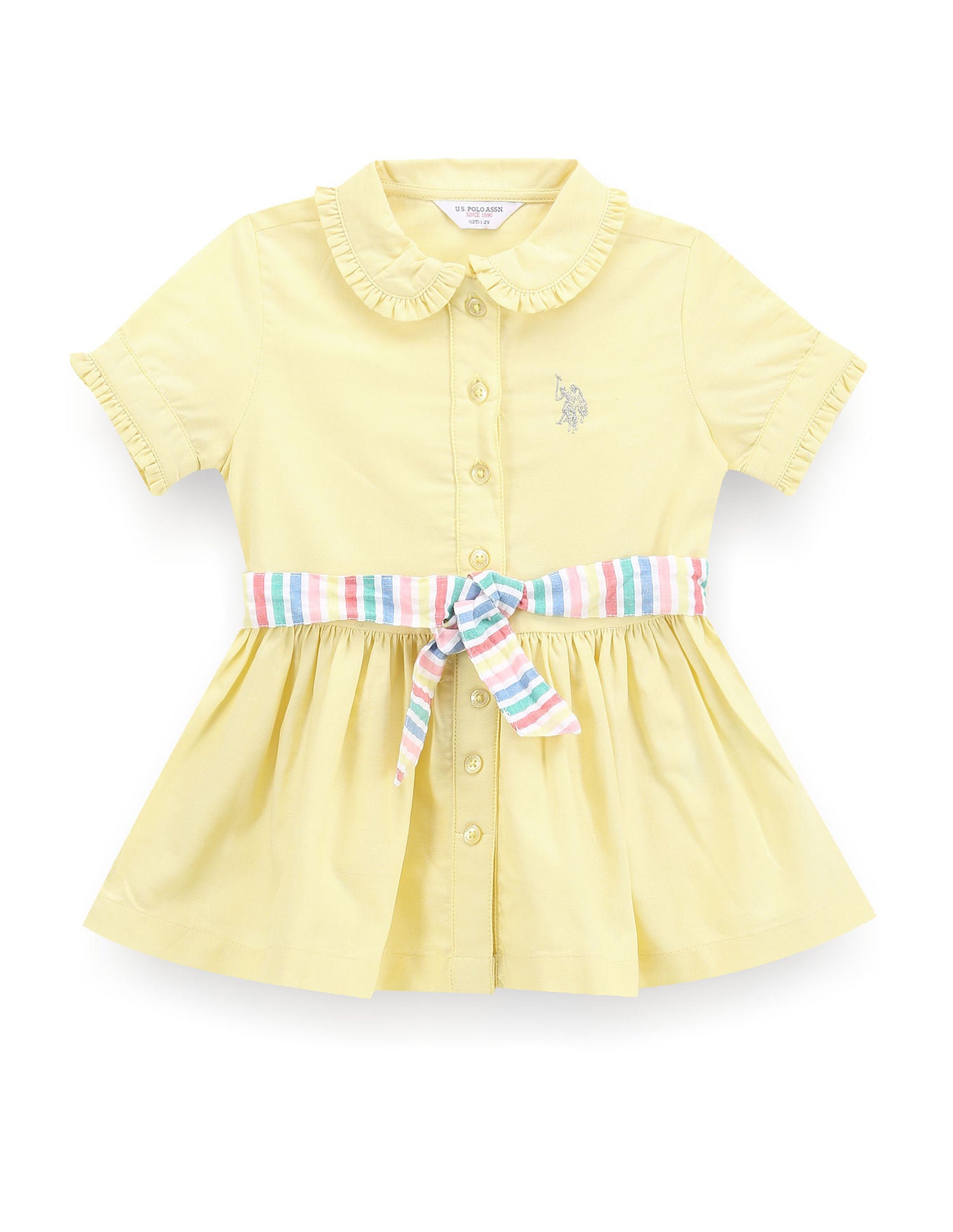 Girls Peter Pan Collar Oxford Dress