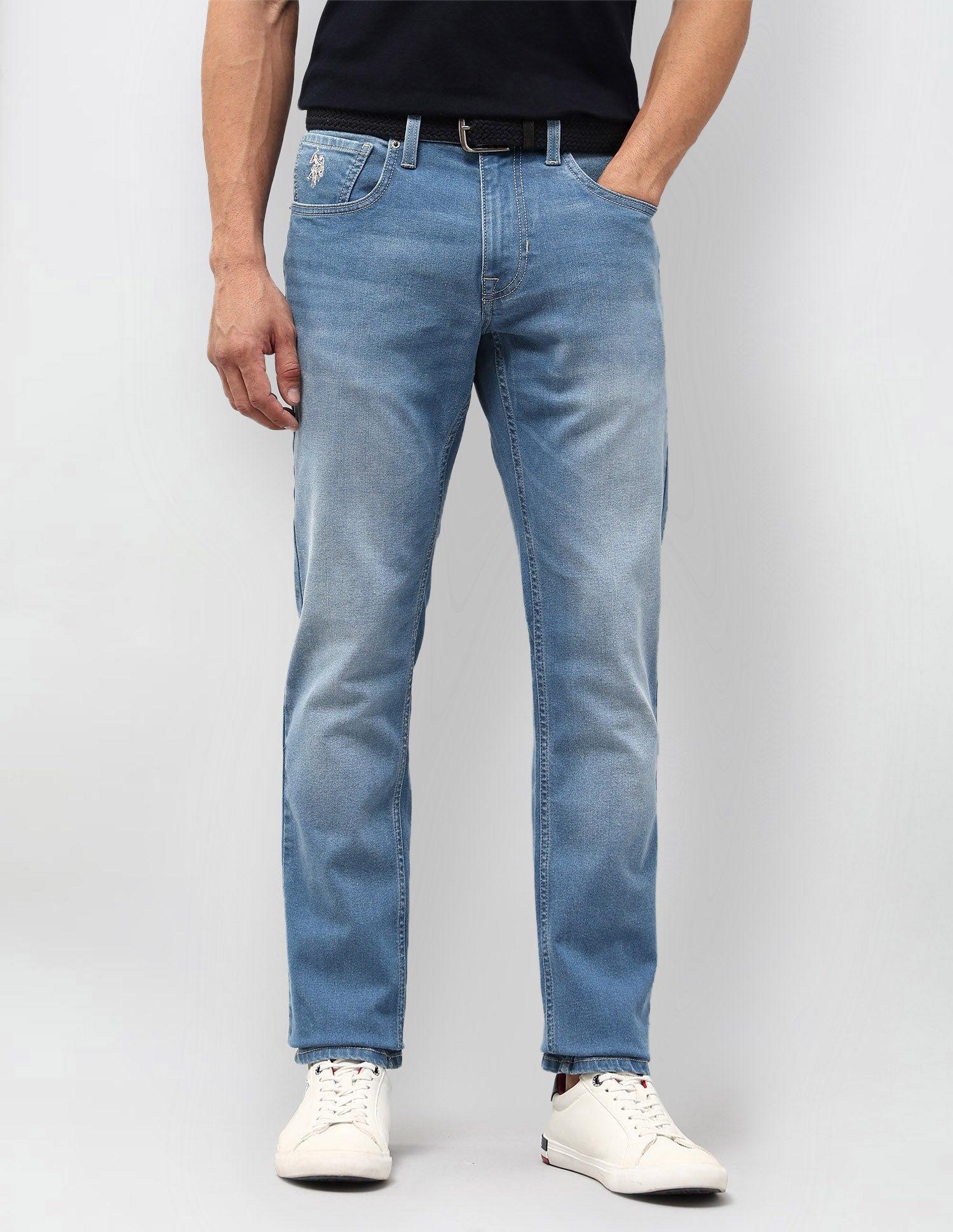 Brandon Slim Tapered Fit Blue Jeans