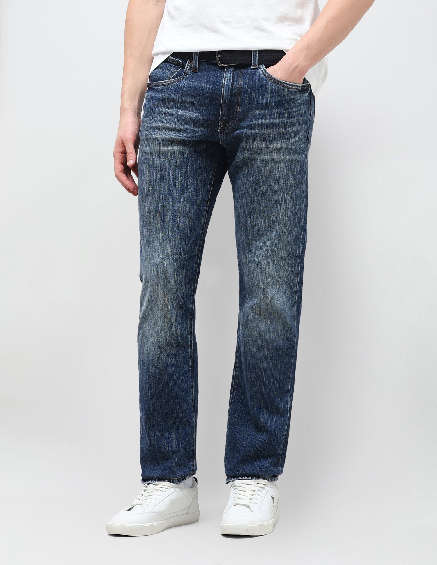 Harold Slim Straight Fit Blue Jeans