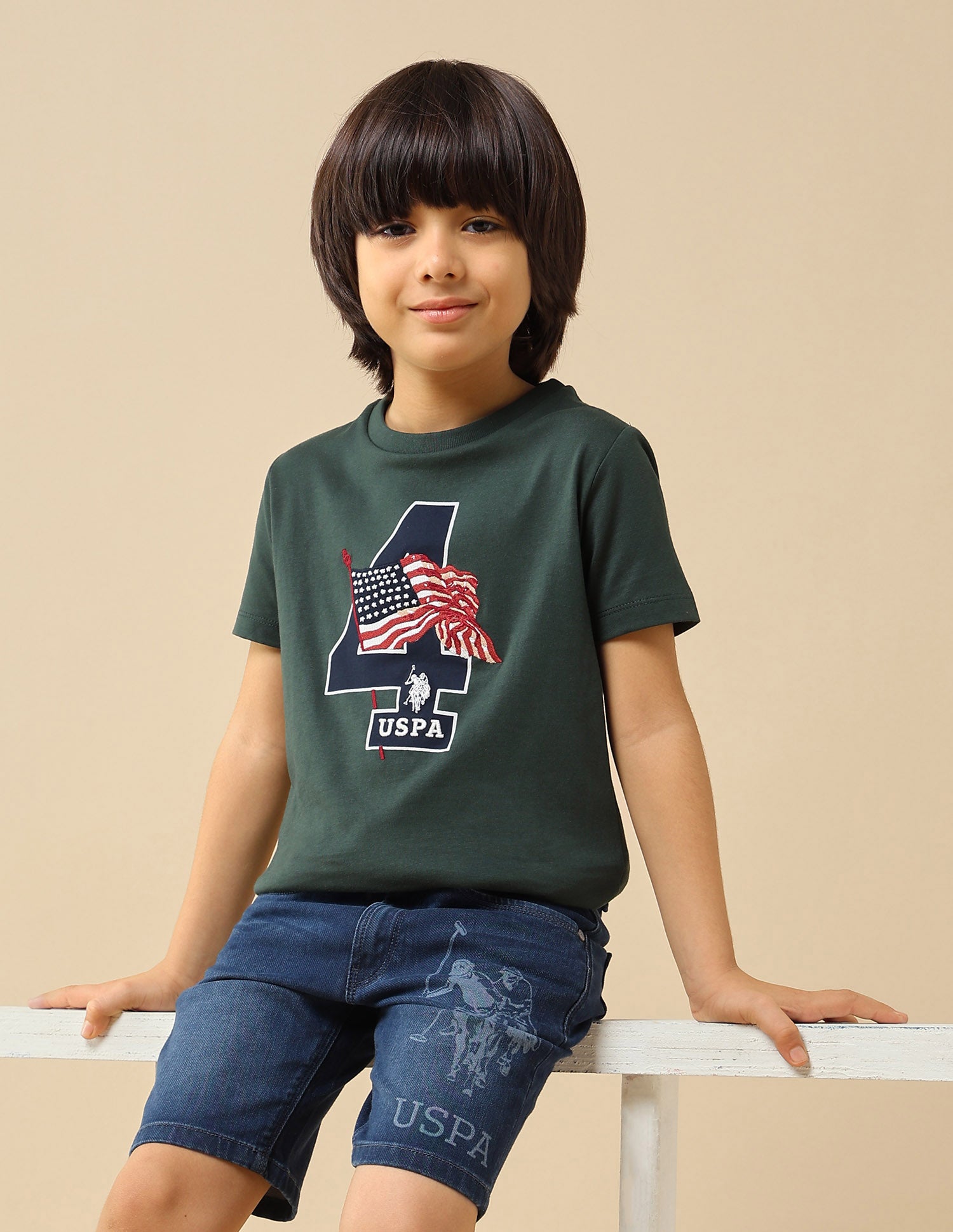 Boys Brand Appliqued Mini Me T-Shirt
