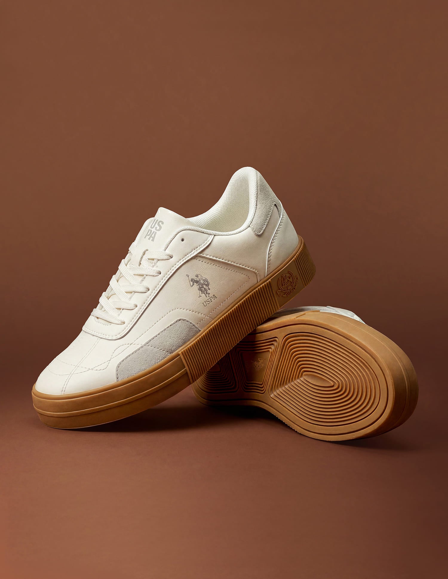 Men Zyron Round Toe Sneakers White - U.S. Polo Assn. India | Large