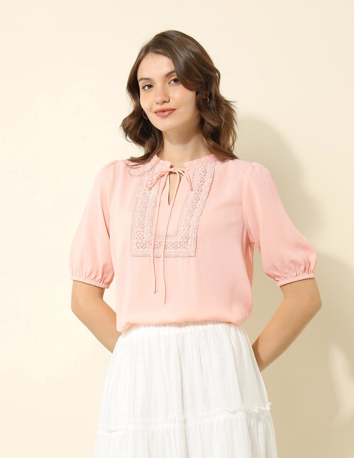 Lace Detail Regular Fit Top