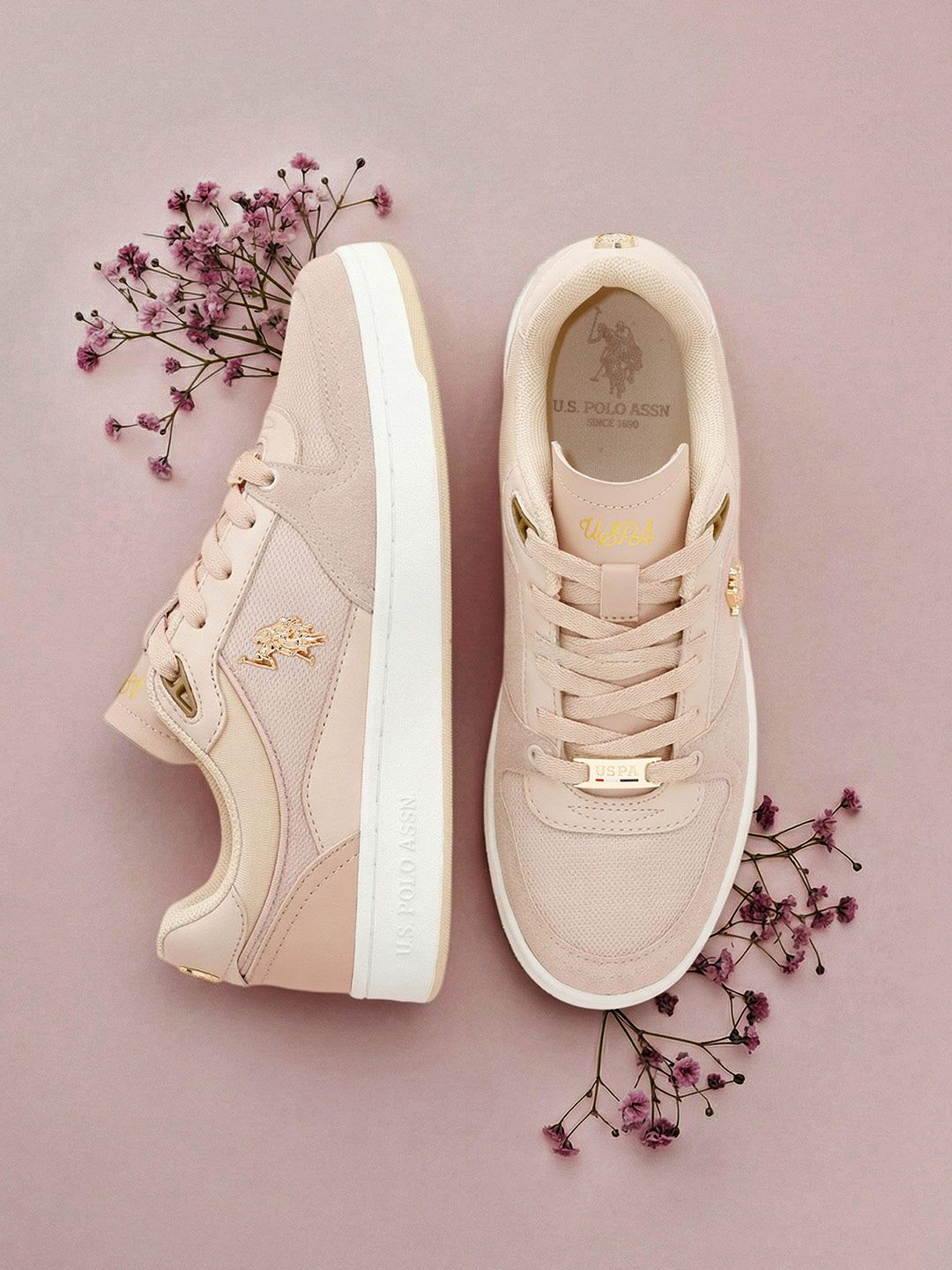 Della Nude Textured Sneakers Shoes