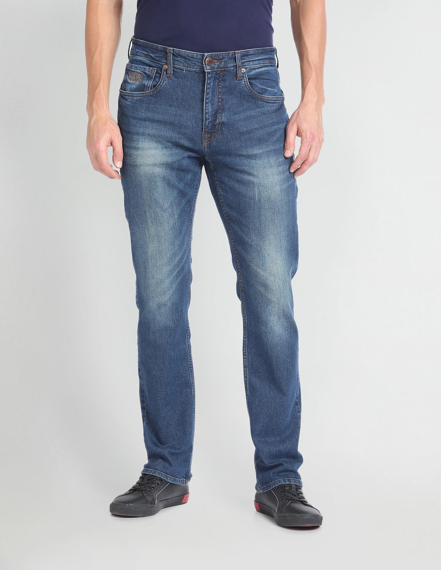 Harold Slim Straight Fit Blue Jeans Blue - U.S. Polo Assn. India | Large
