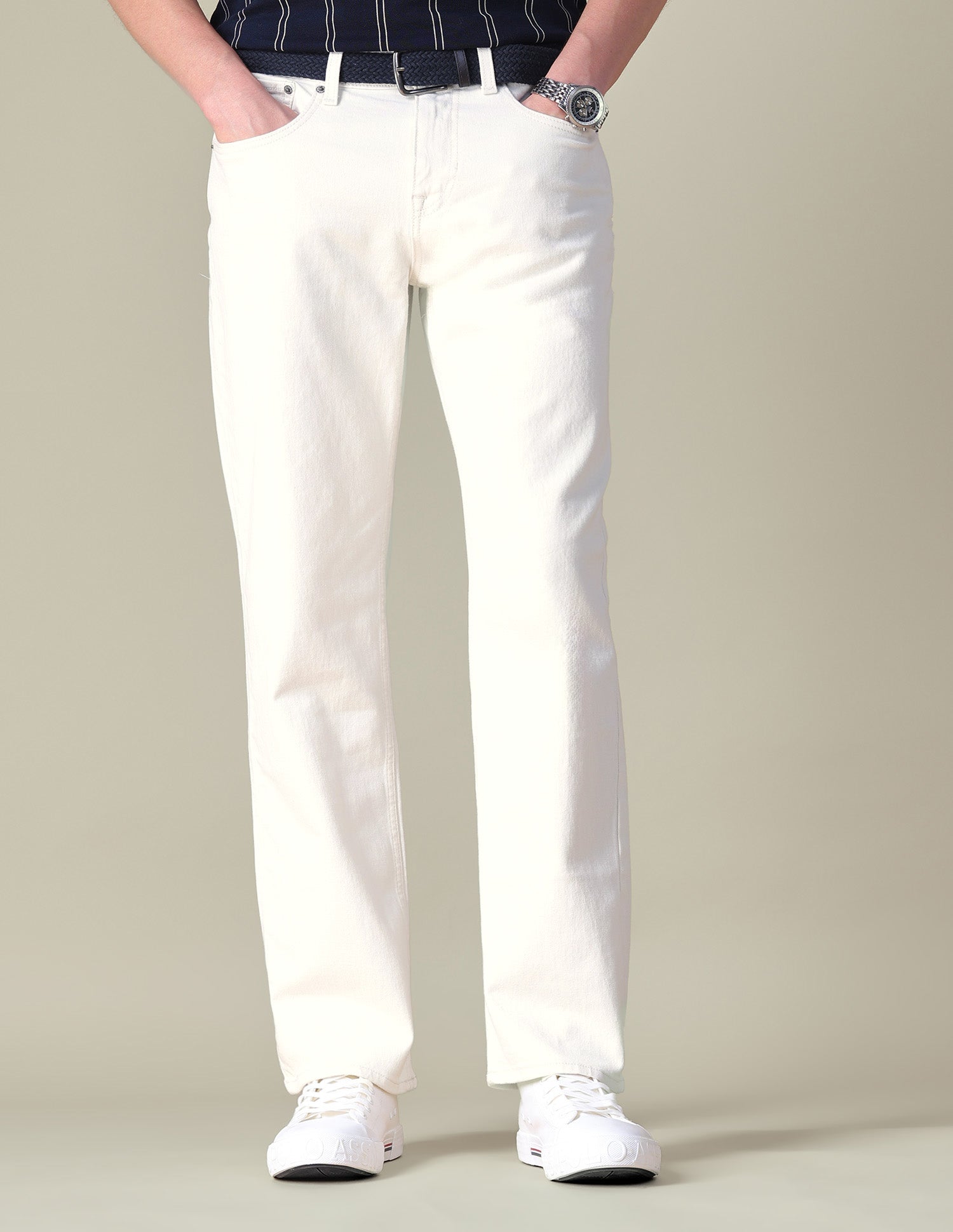 Shawn Relaxed Fit Beige Jeans