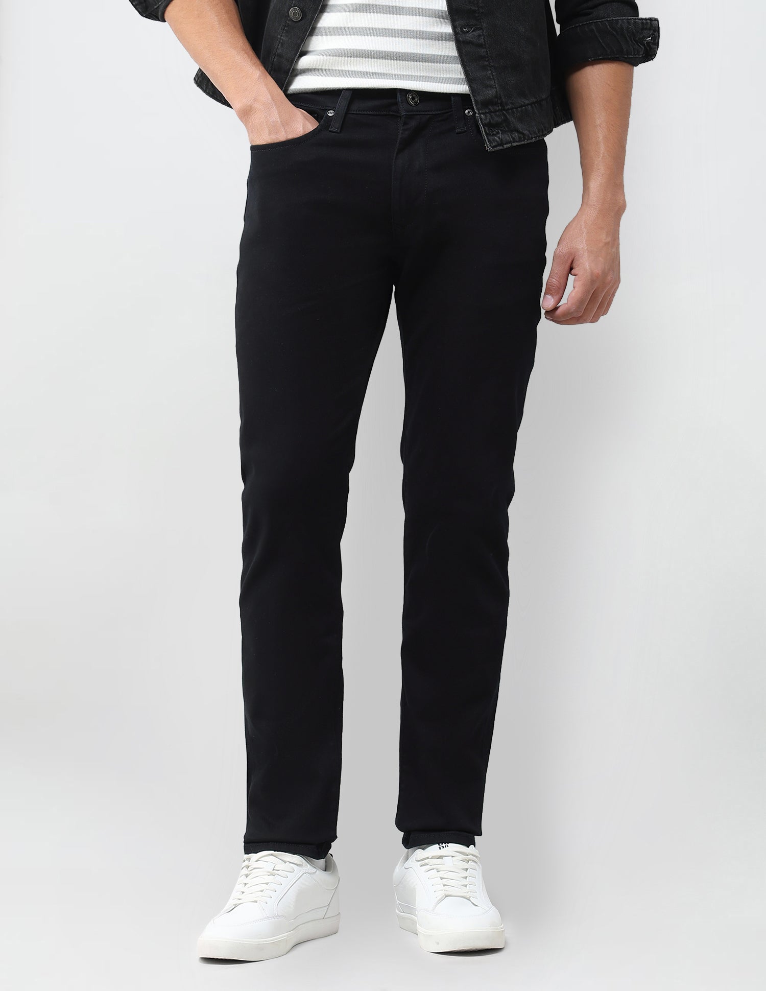 Brandon Slim Tapered Fit Black Jeans
