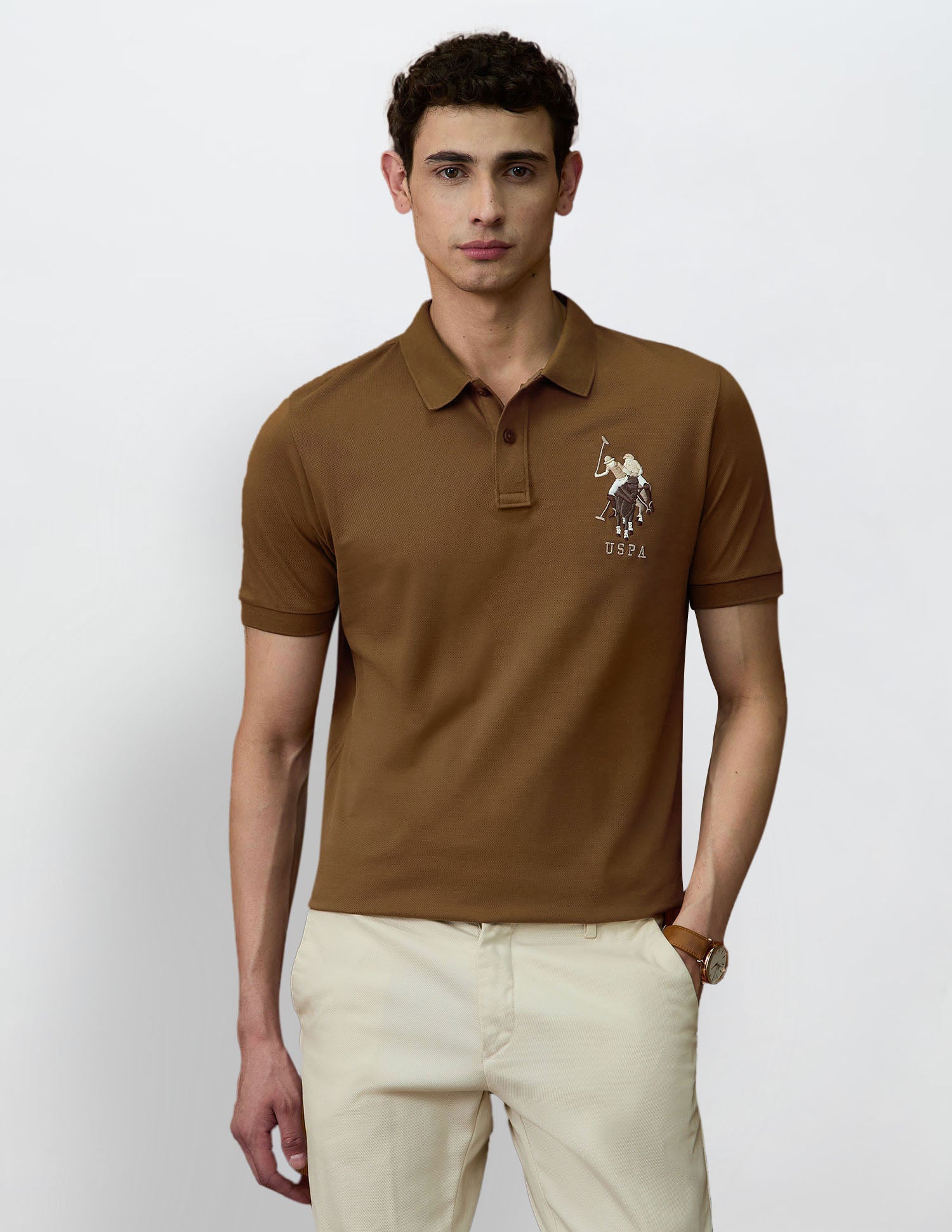 Brand Embroidered Varsity Theatre Polo Shirt