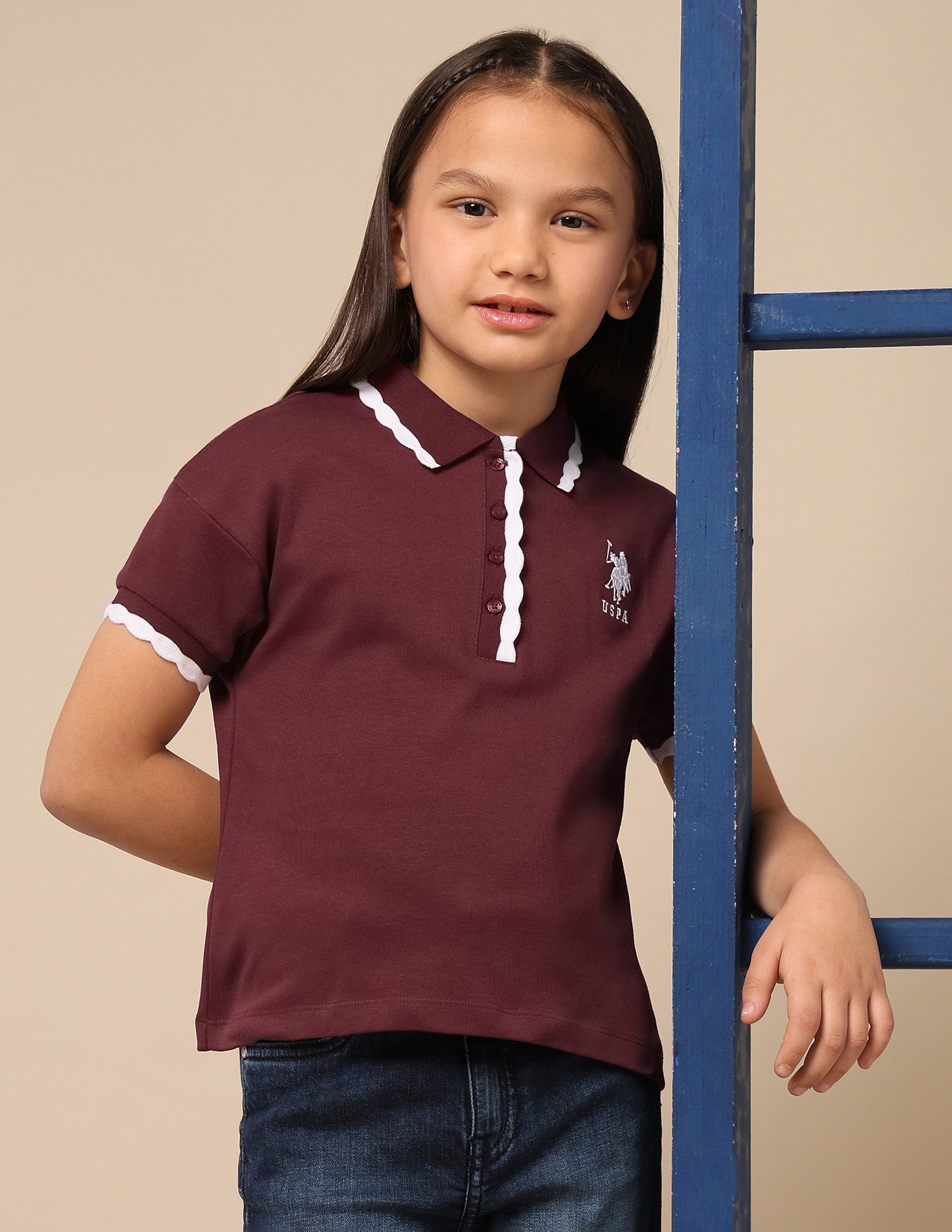 Girls Solid Boxy Fit Top