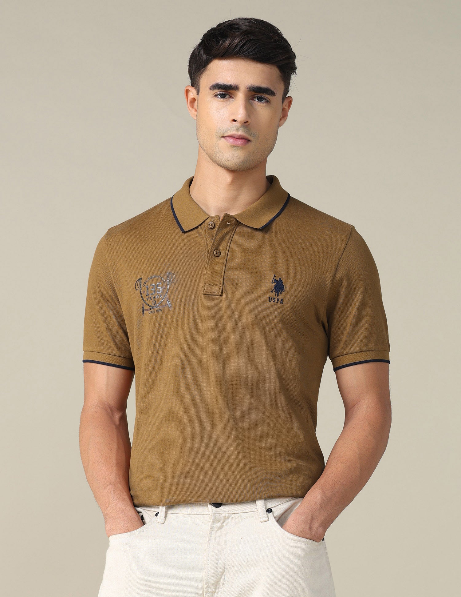 Graphic Printed Regular Fit Polo Shirt