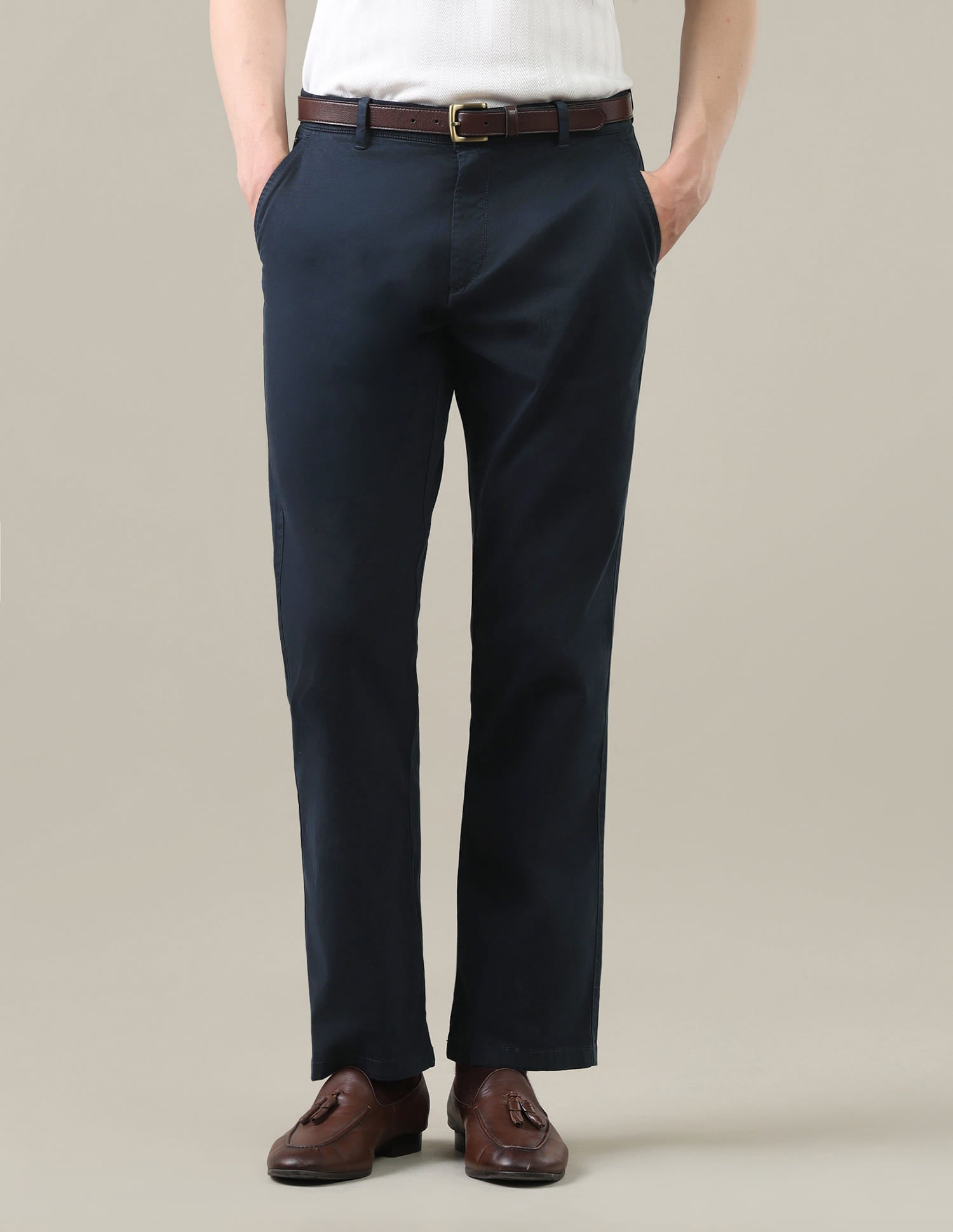 Twill Riley Straight Fit Trousers Blue - U.S. Polo Assn. India | Large