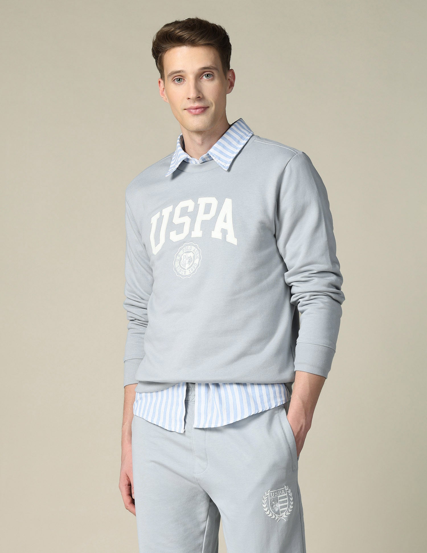 Brand Embroidered Regular Fit Sweatshirt