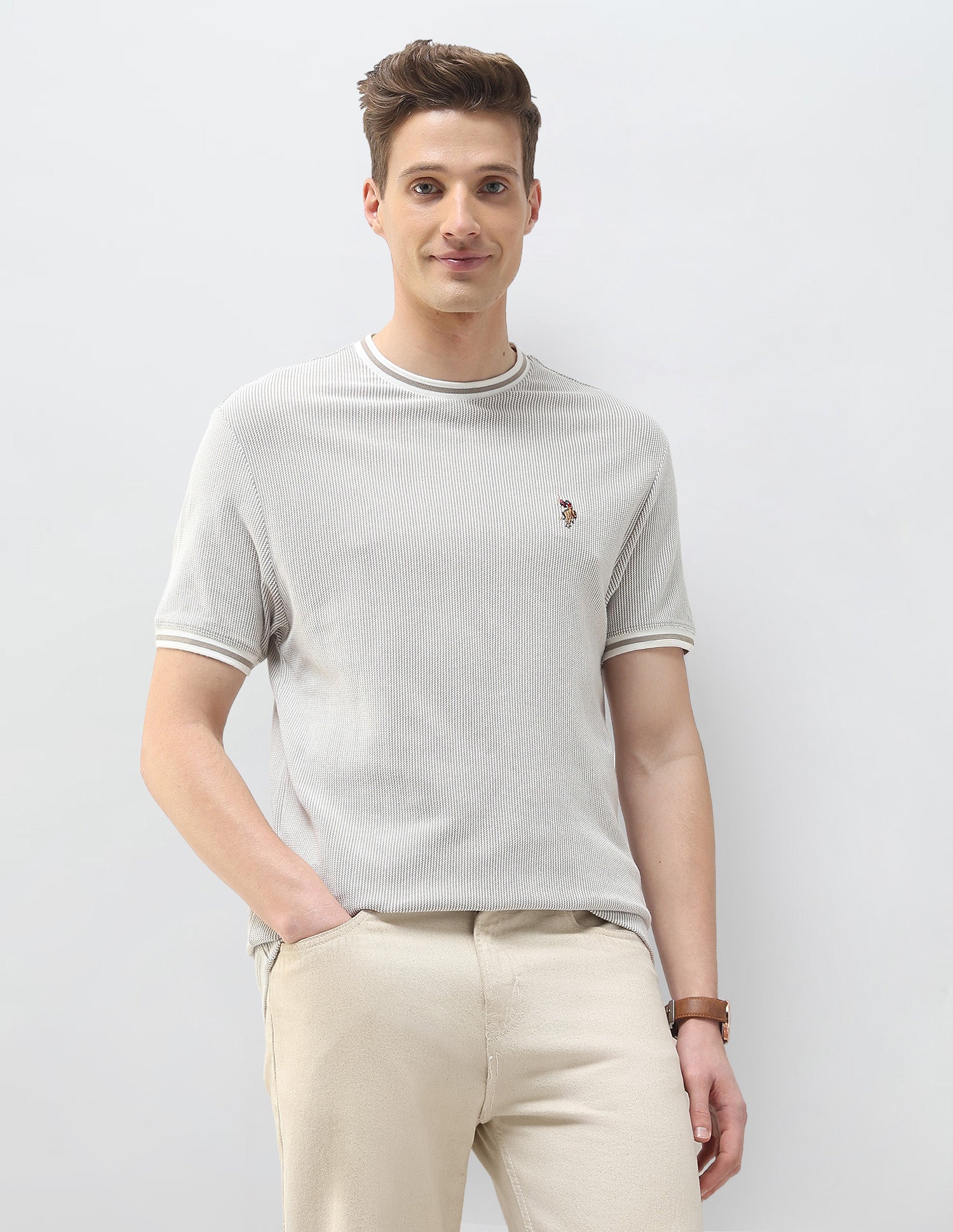 Textured Motel On The Coast Slim Fit T-Shirt