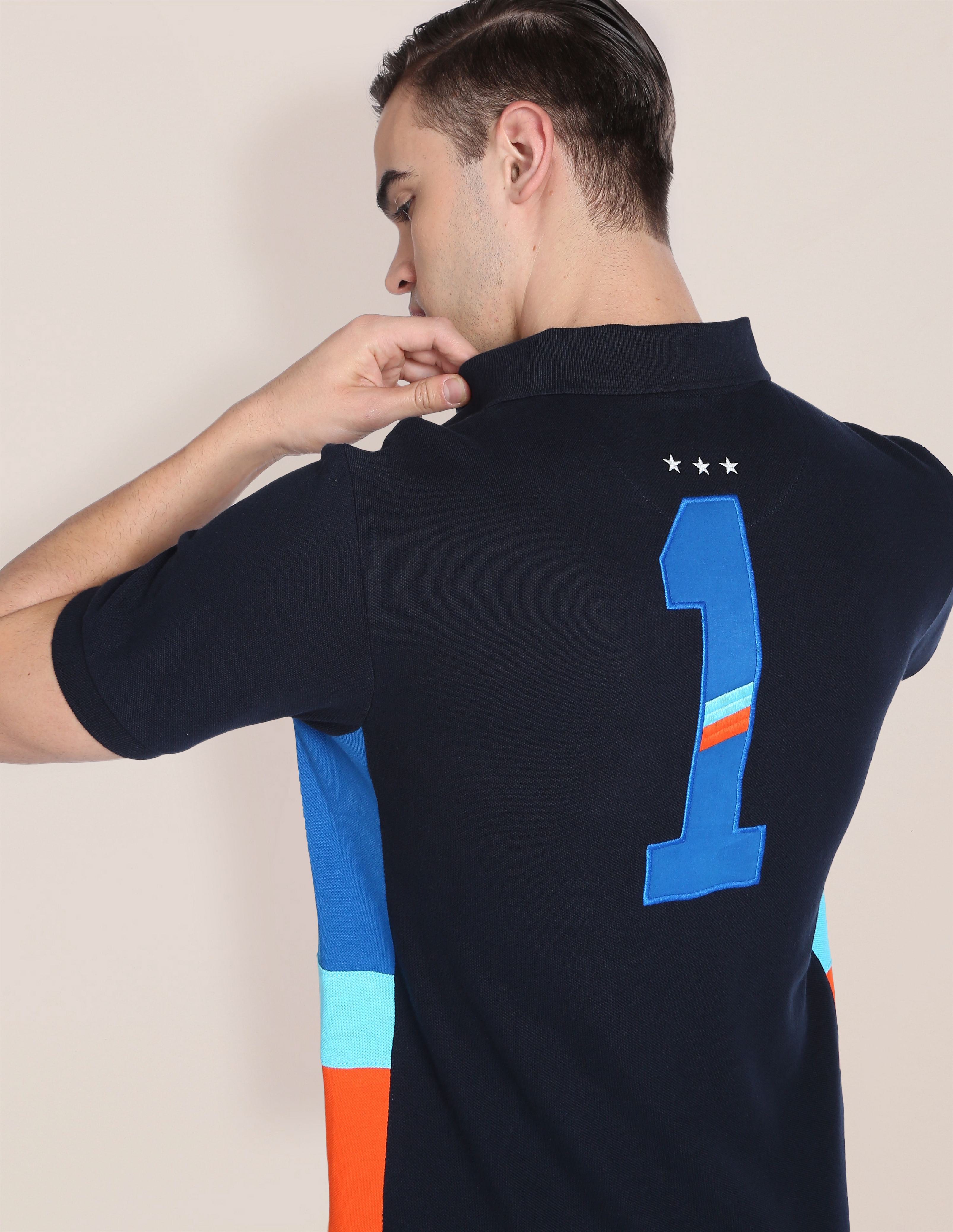 Iconic Number Cotton Polo Shirt Navy - U.S. Polo Assn. India | Large