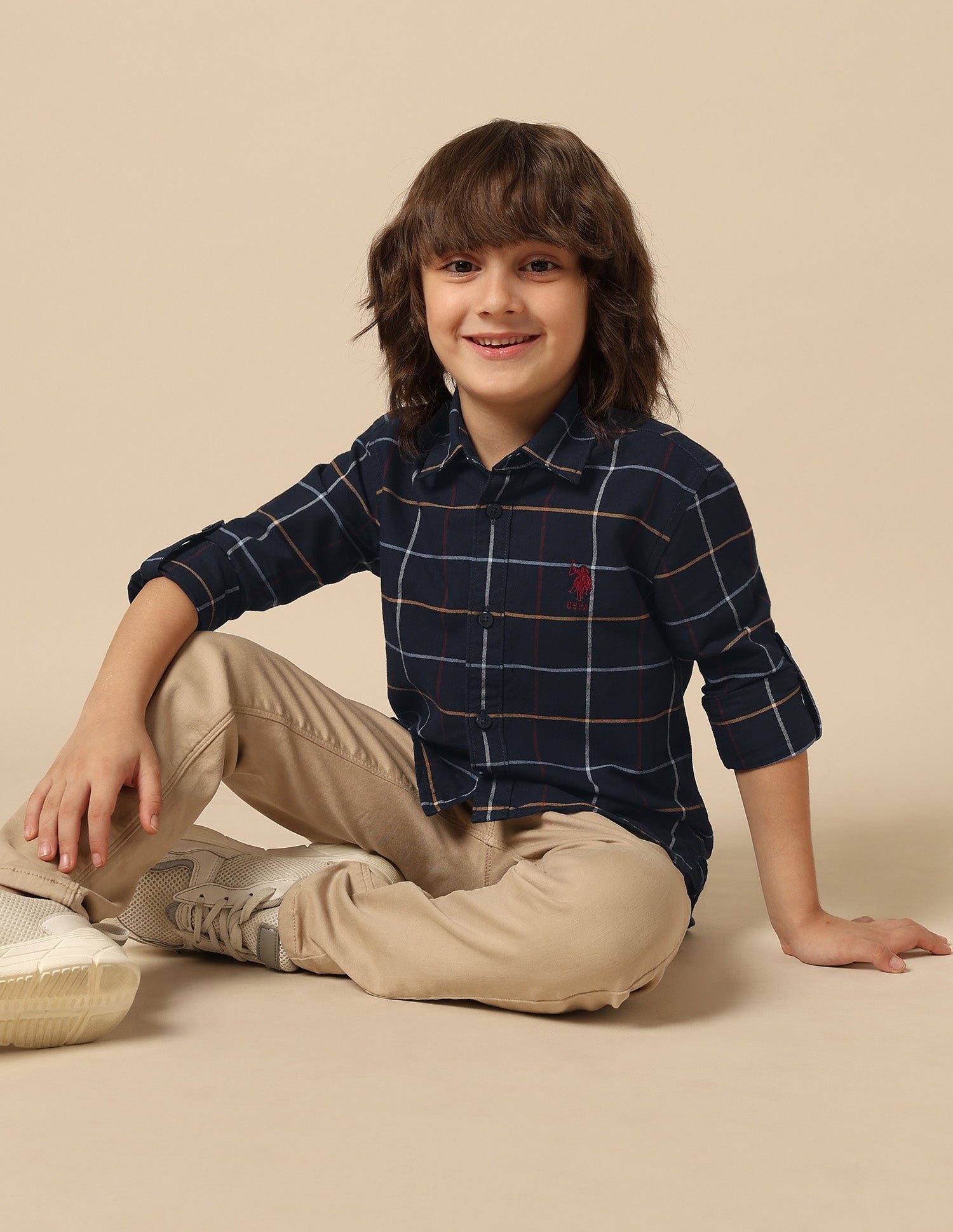 Boys All Over Printed Oxford Shirt