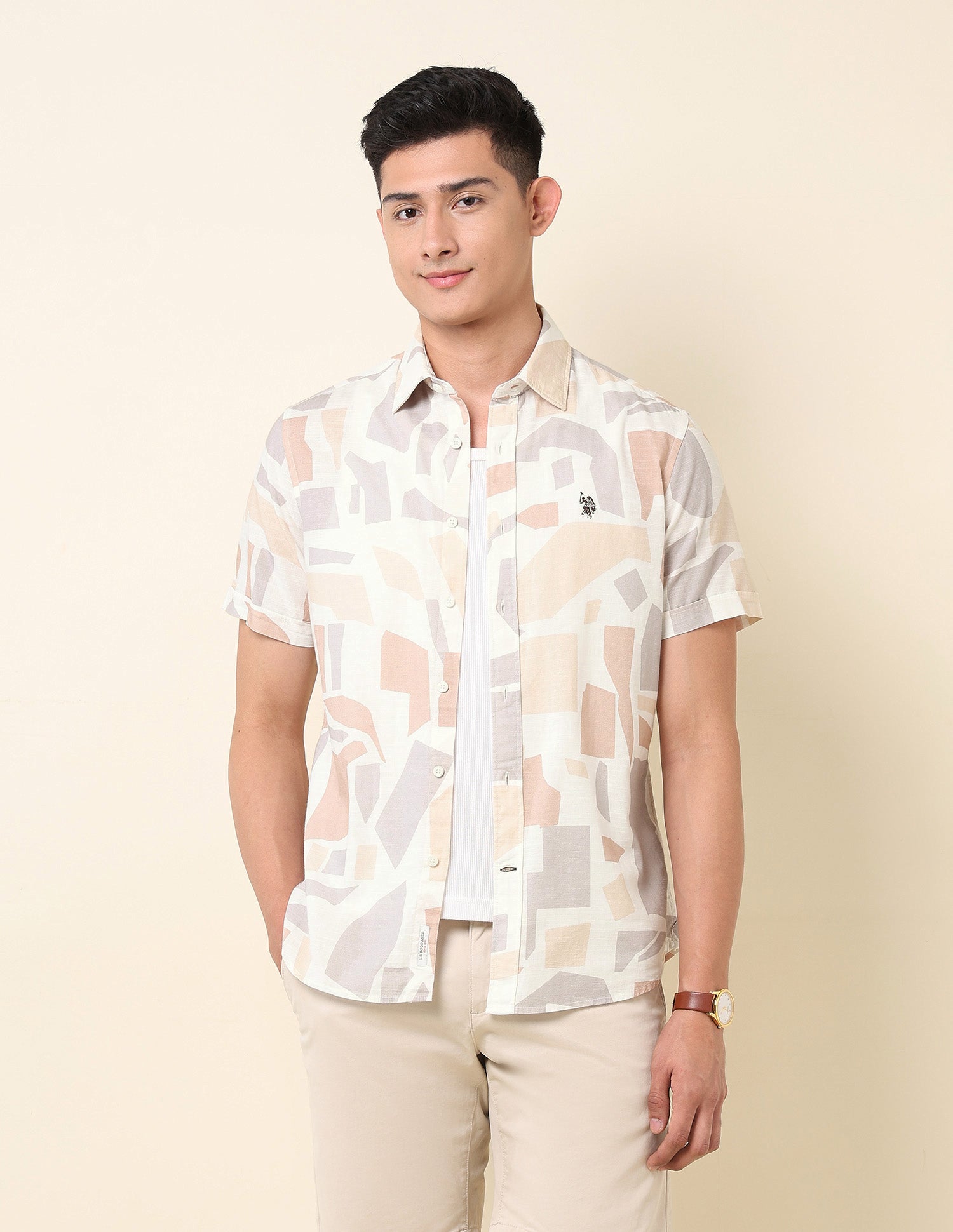 Geometric Printed Pure Cotton Shirt