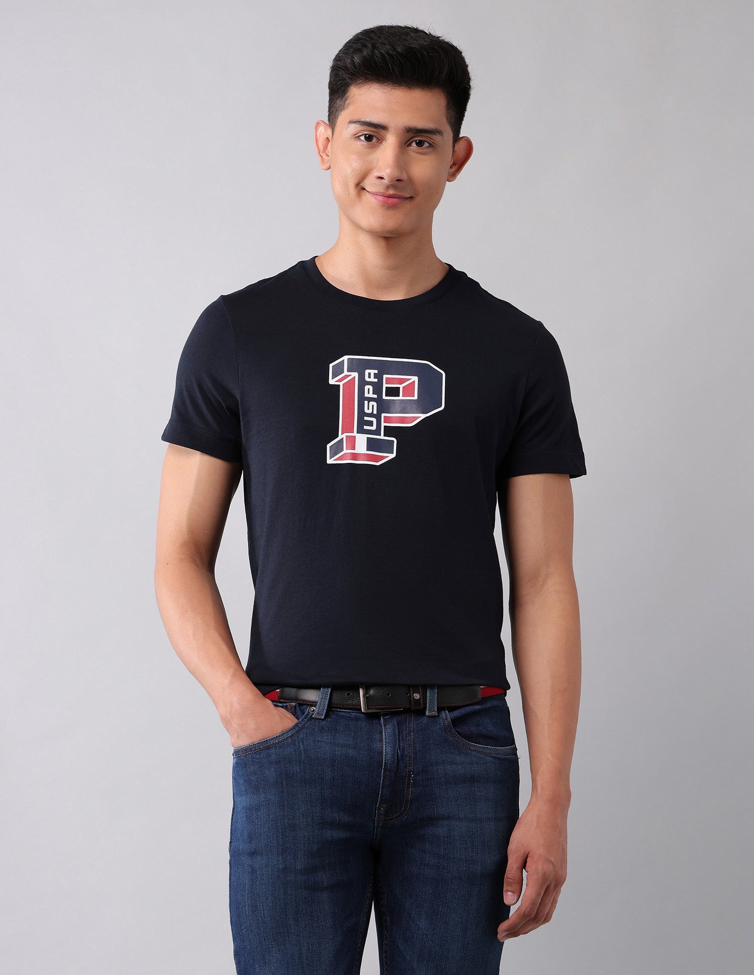 Muscle Fit Brand Printed T-Shirt