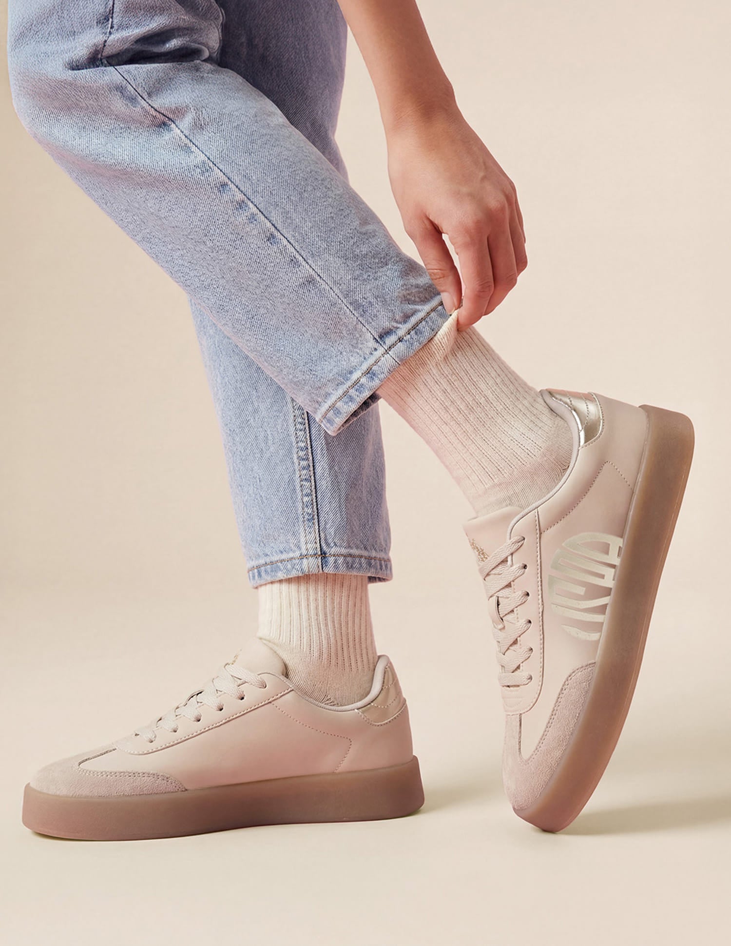 Sorrel Beige Chunky Sneaker Shoes Beige - U.S. Polo Assn. India | Large