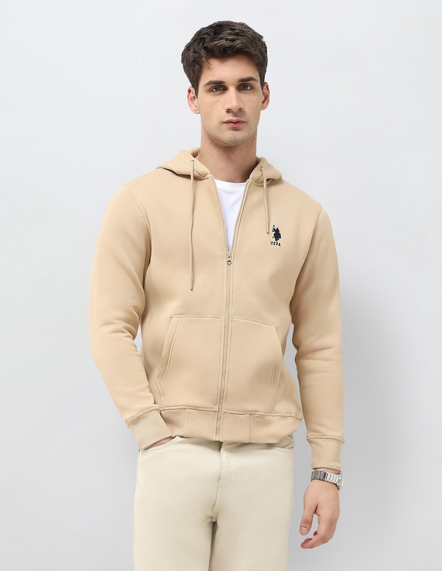 Solid Hooded Sweatshirt