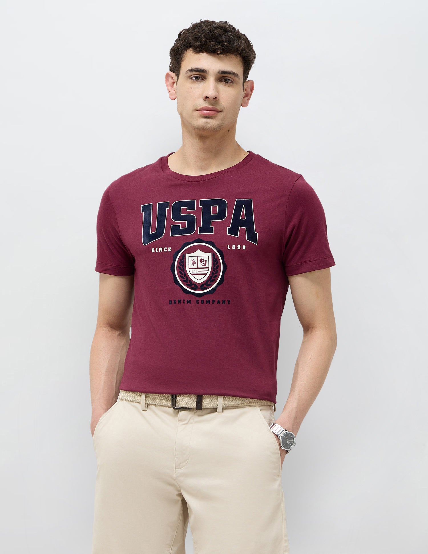 Brand Printed Regular Fit T-Shirt