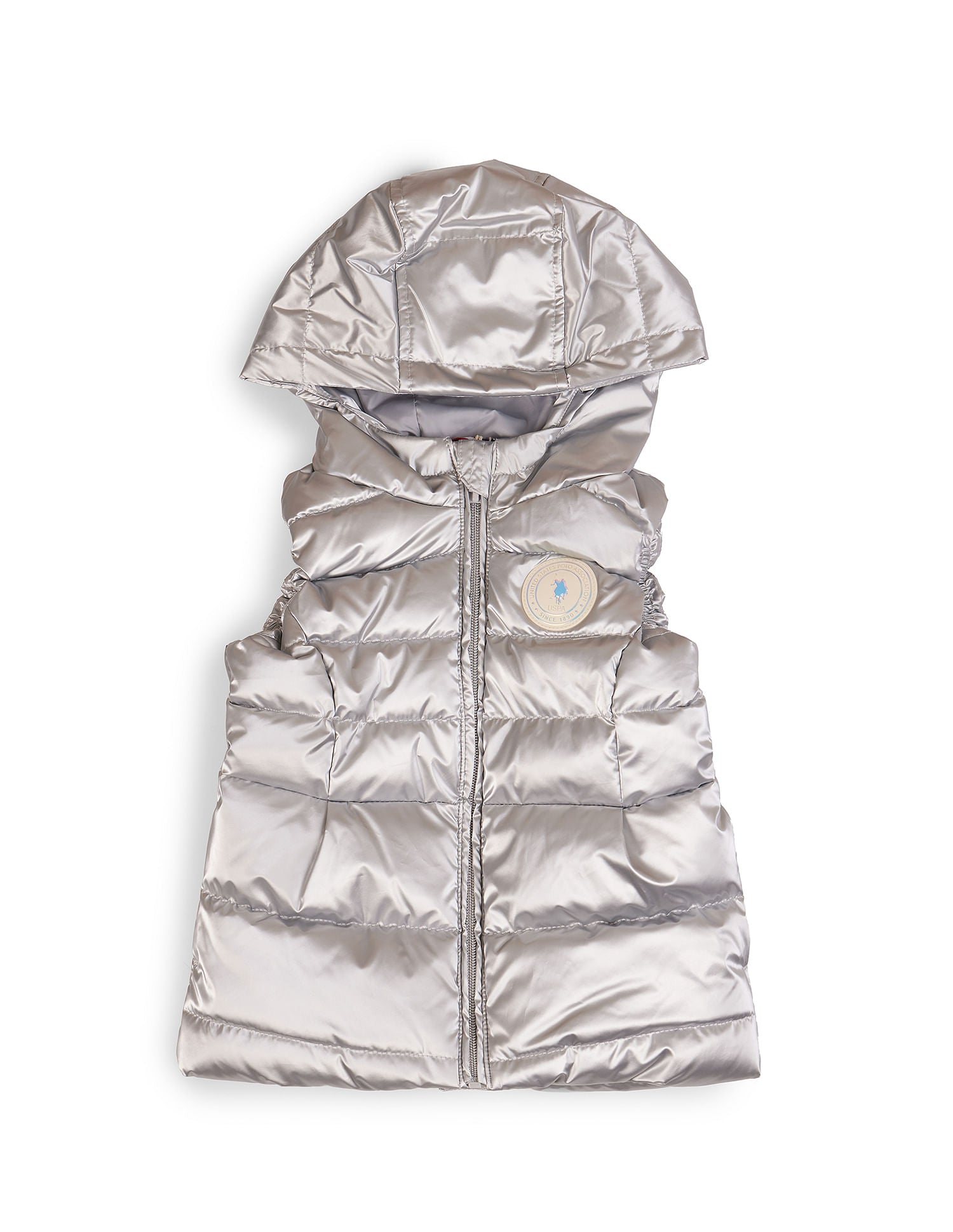 Girls Hooded Puffer Gilet Jacket