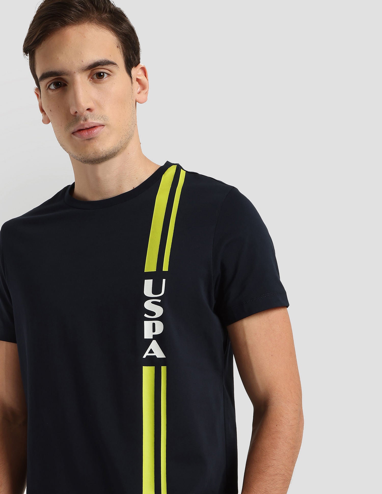 Brand Print Sport T-Shirt Navy - U.S. Polo Assn. India | Large