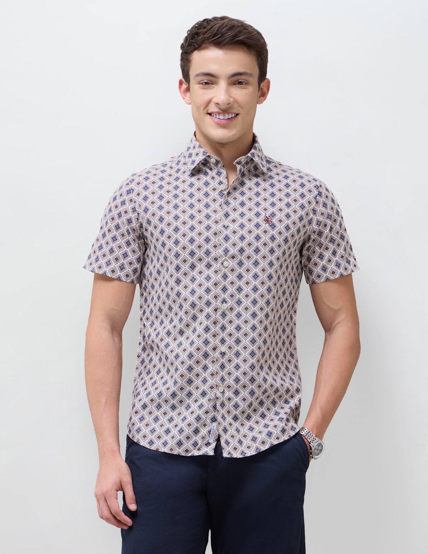 Geometric Printed Regular Fit Shirt