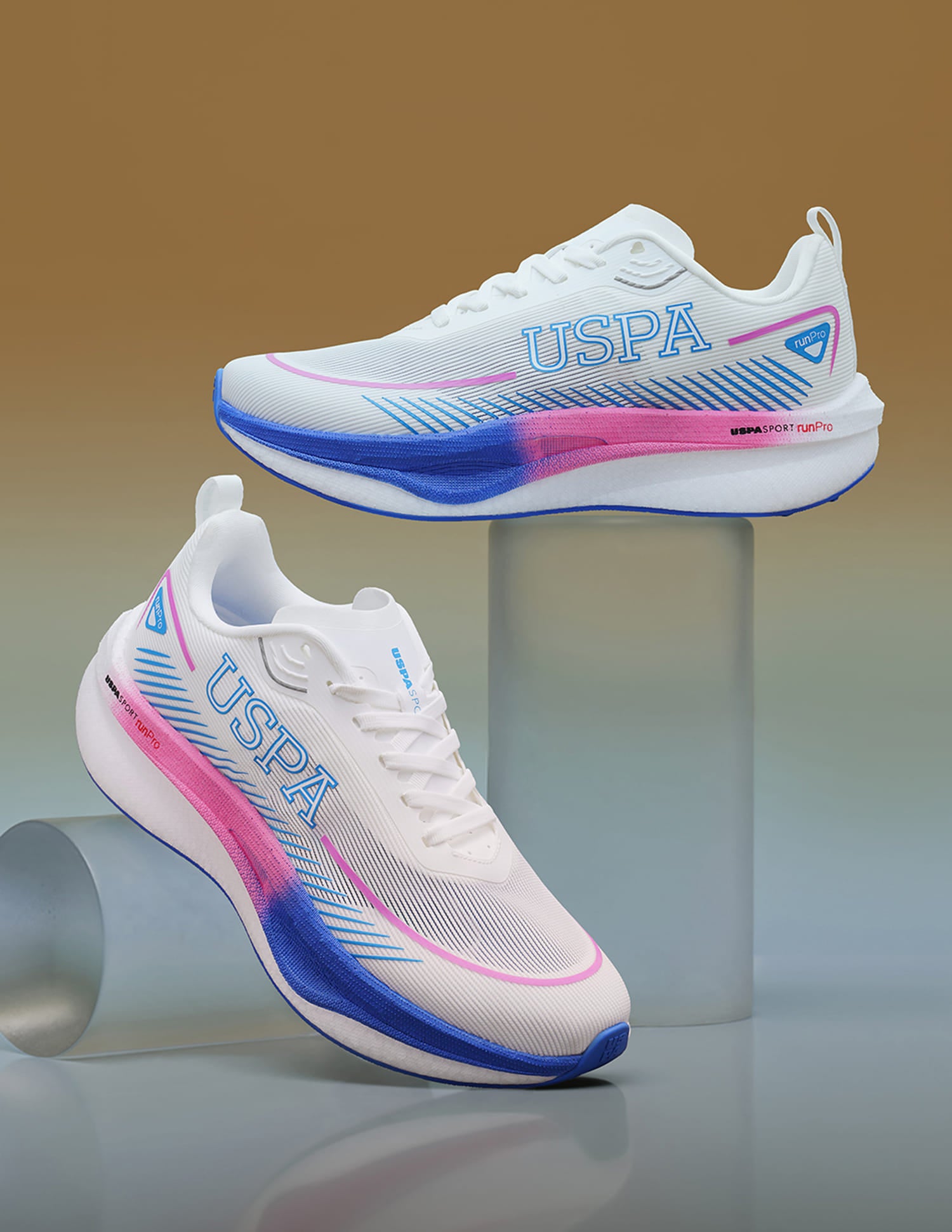 Men Otto USPA Sport Runpro Running Shoes White - U.S. Polo Assn. India | Large