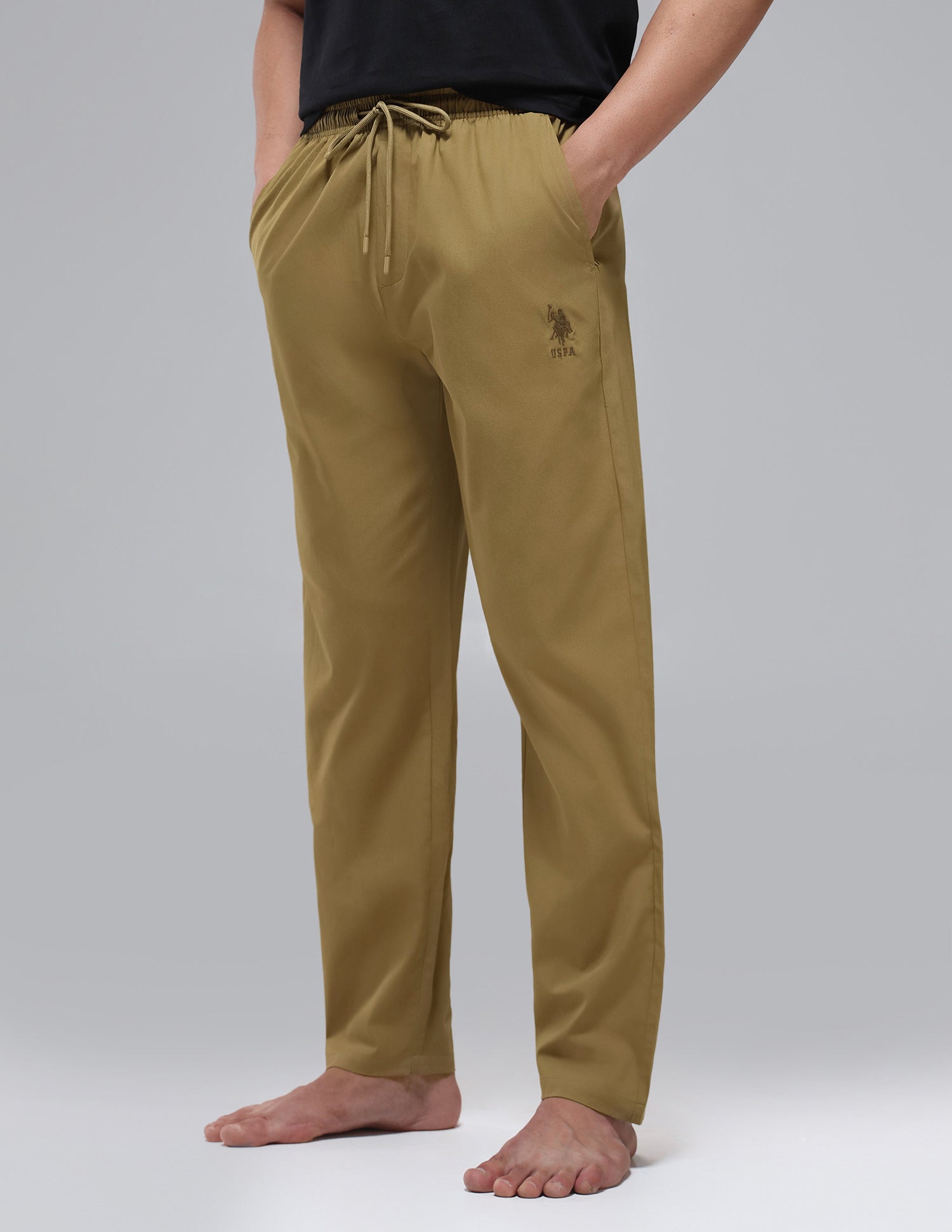 Midrise Pure Cotton OELP1 Pyjamas Dull Gold - U.S. Polo Assn. India | Large