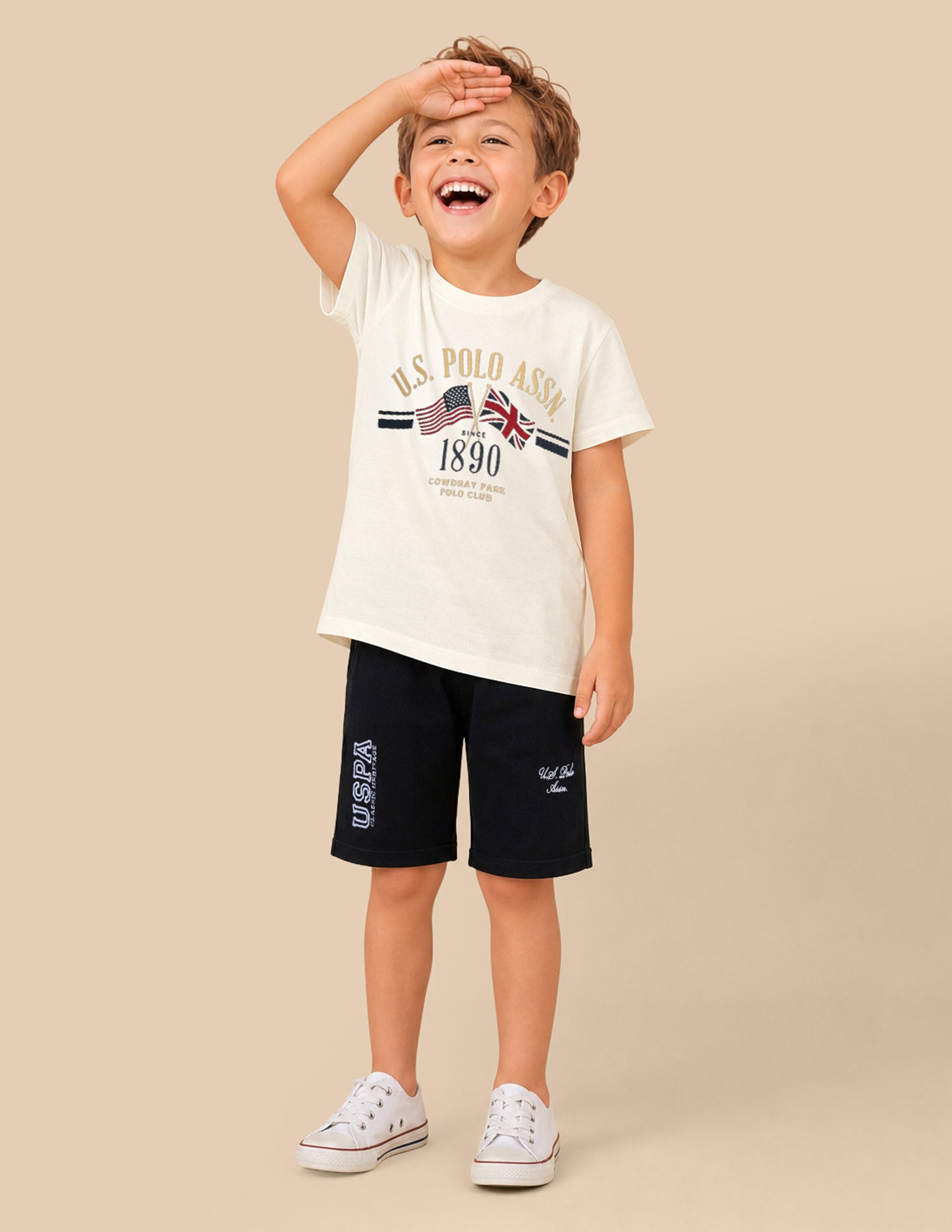 Graphic Brand Printed Regular Fit T-Shirt White - U.S. Polo Assn. India | Large