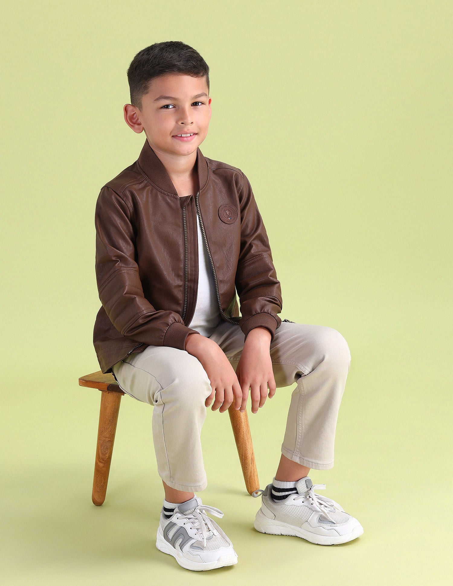 Boys Solid Bomber Jacket