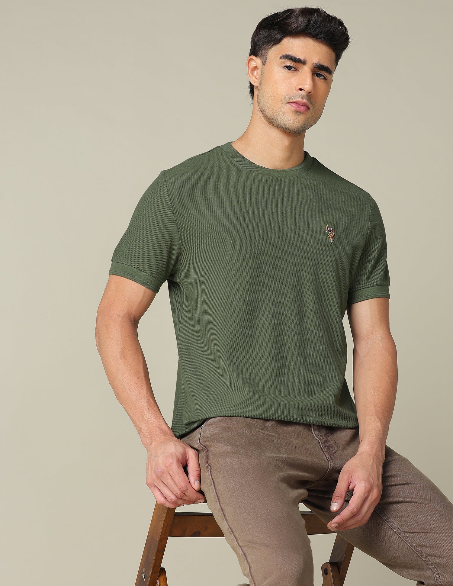 Pure Cotton Muscle Fit T- Shirt