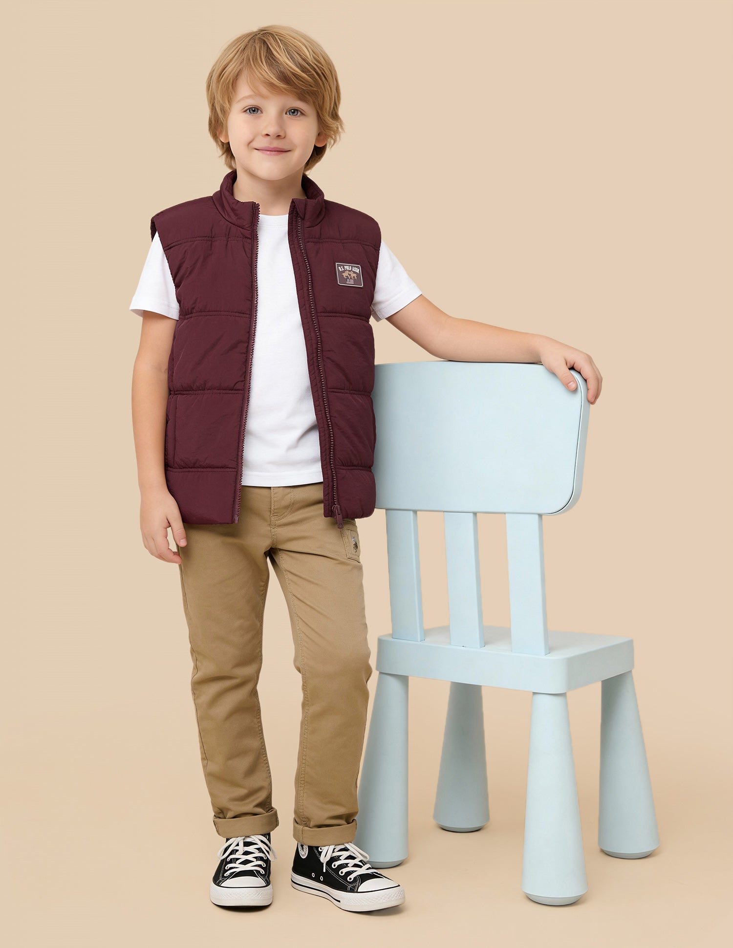 Boys Solid Regular Fit Puffer Jacket