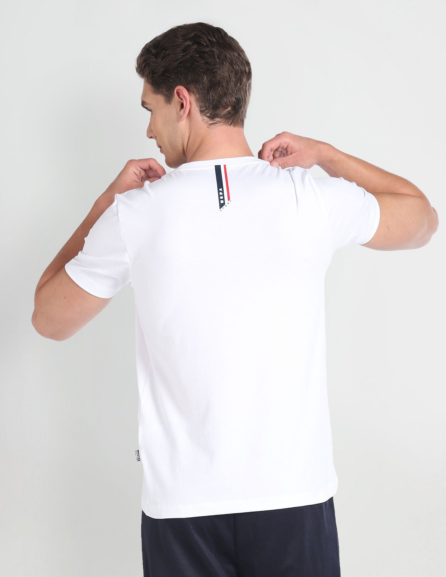 Slim Fit Solid T-Shirt White - U.S. Polo Assn. India | Large