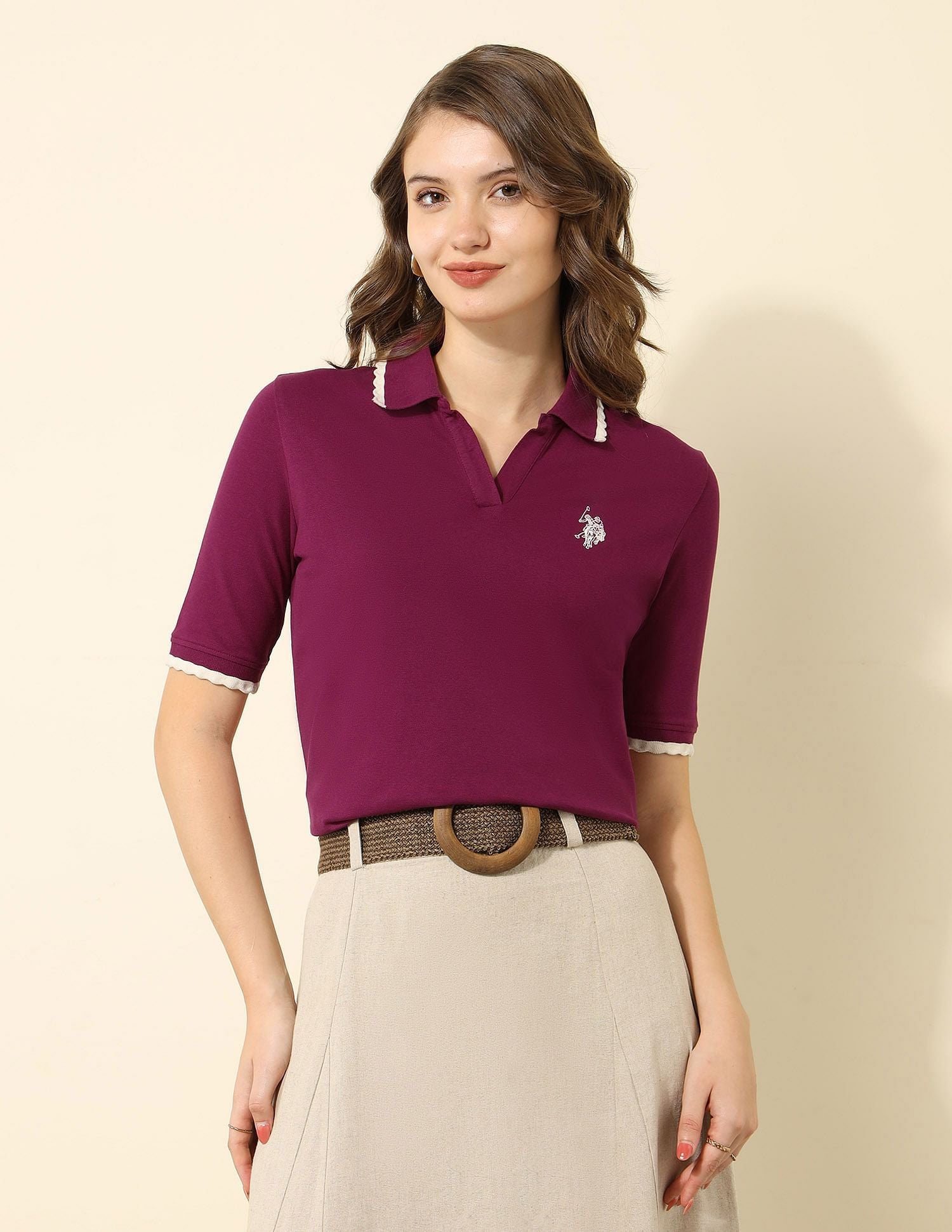 Tipped Collar Regular Fit Polo Shirt