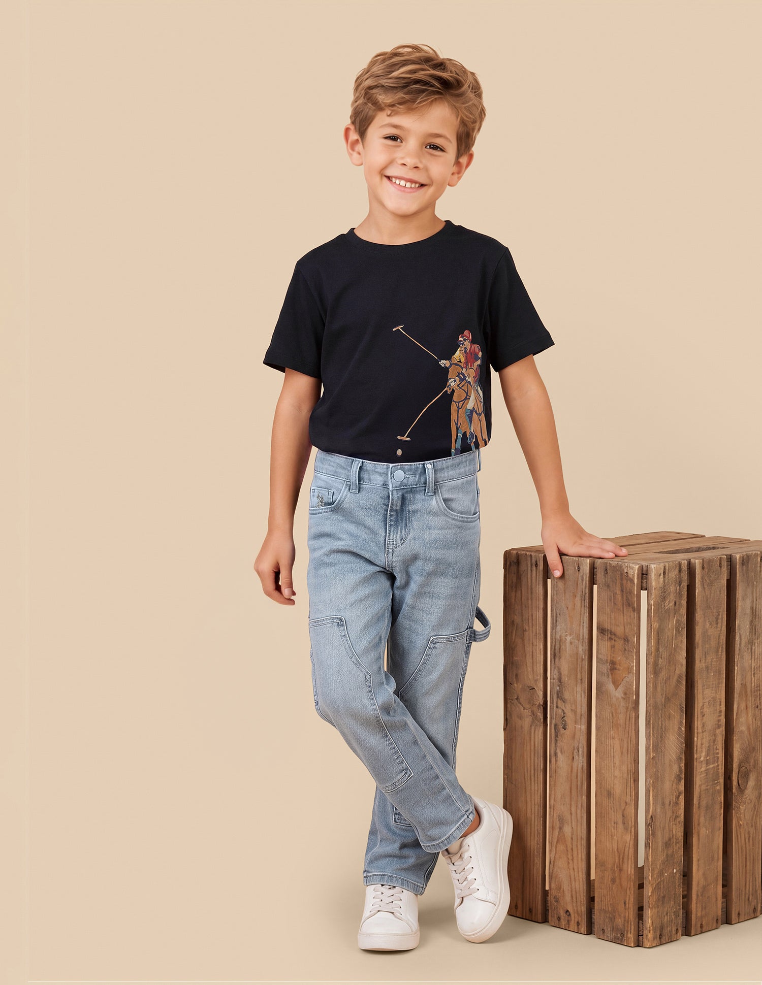 Relaxed Fit Blue Jeans Light Blue - U.S. Polo Assn. India | Large