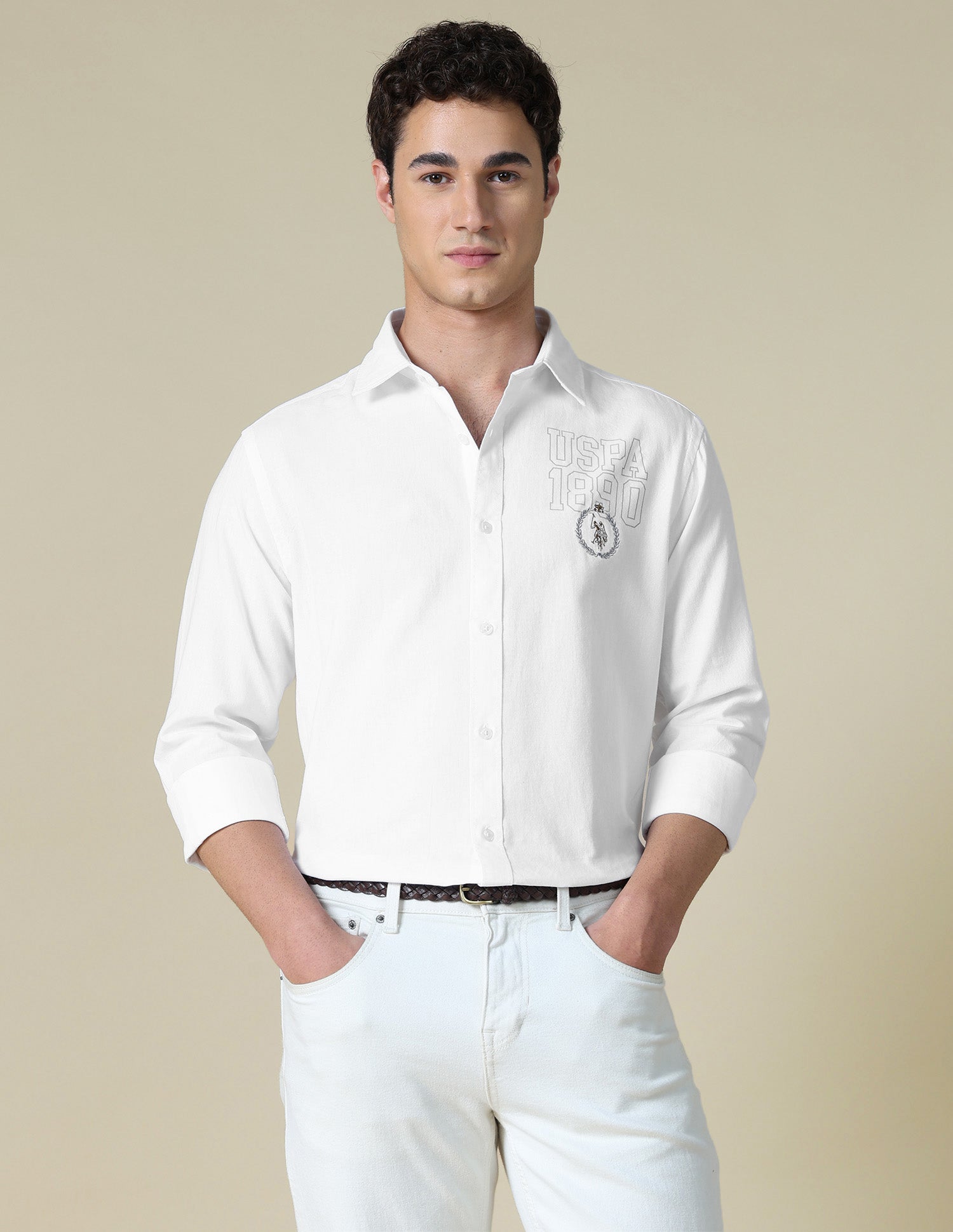 Solid Oxford Shirt White - U.S. Polo Assn. India | Large