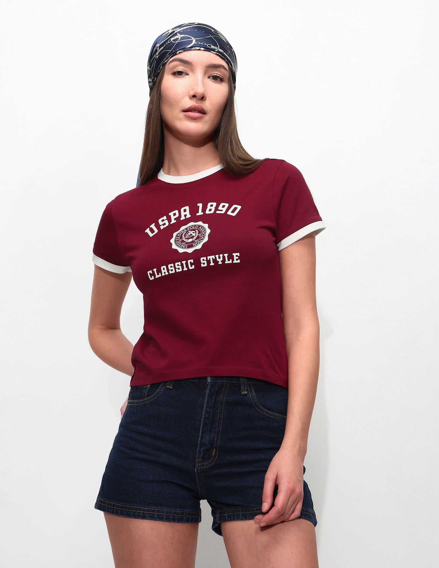 Fitted Brand Printed T-Shirt