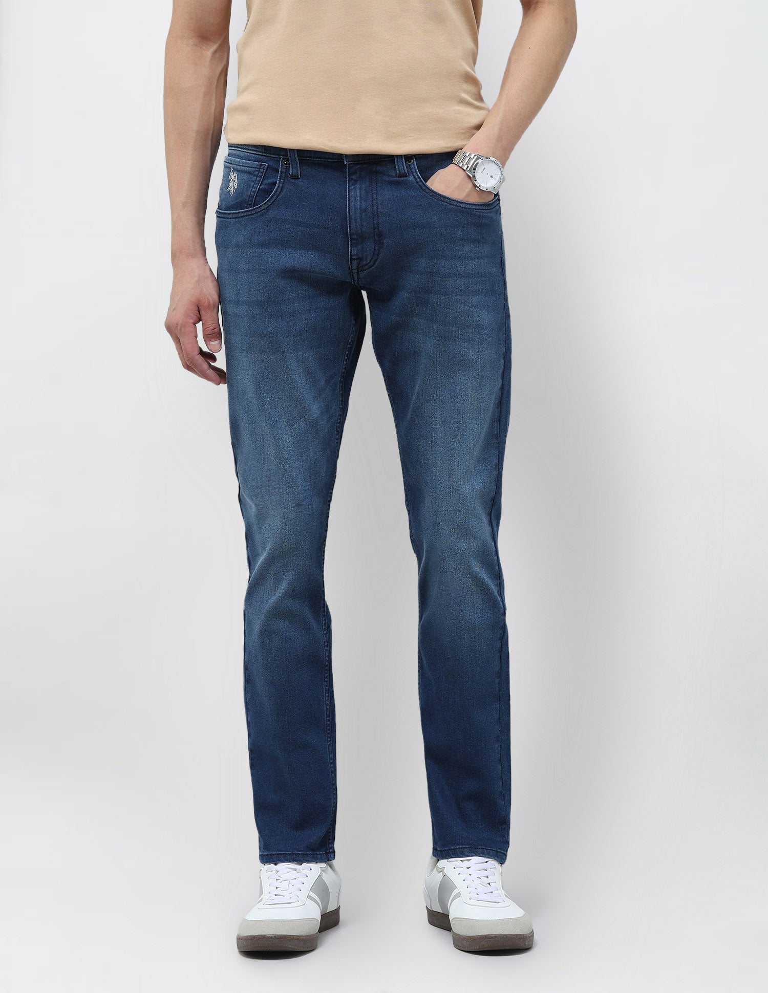 Brandon Slim Tapered Fit Blue Jeans