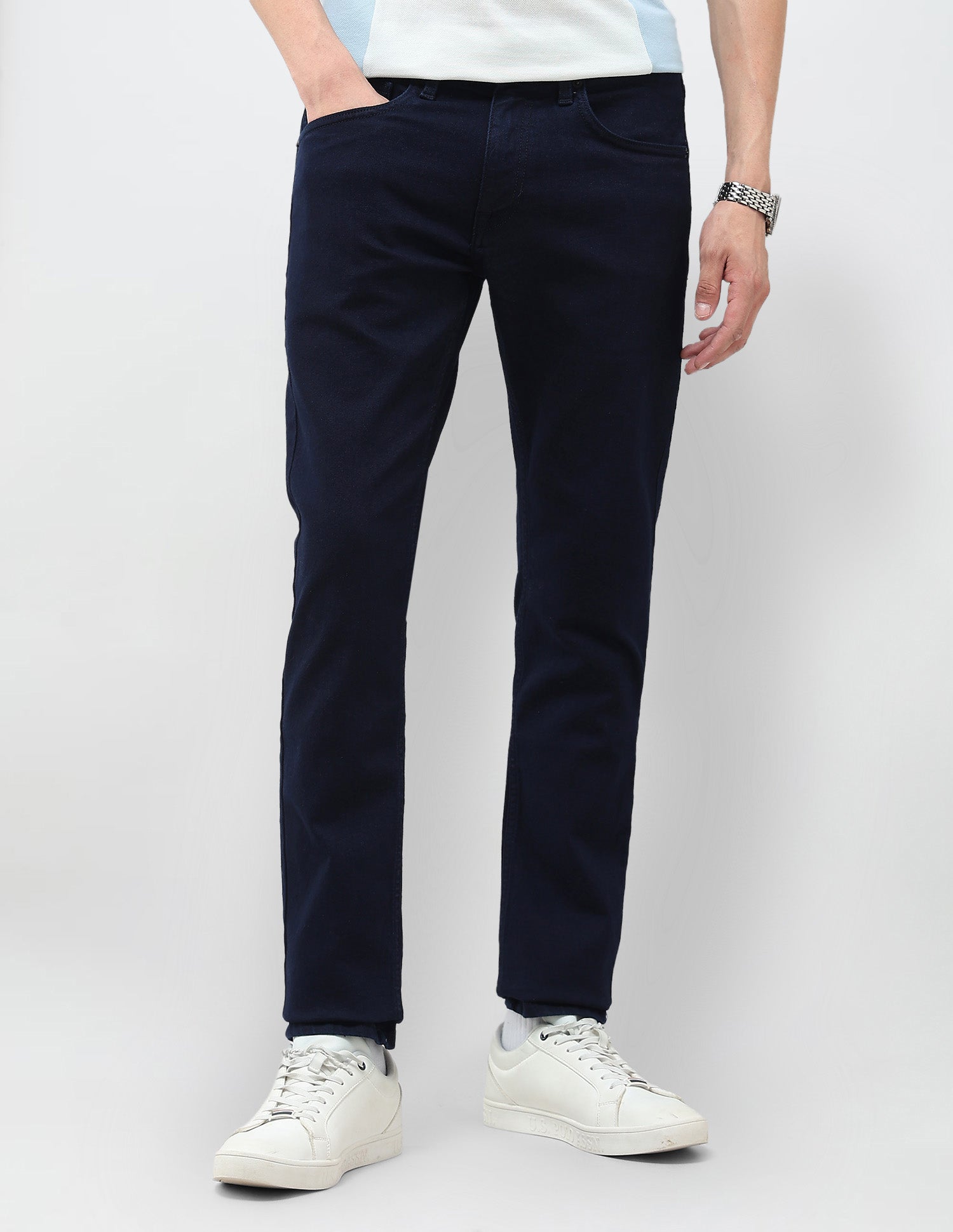 Brandon Slim Tapered Fit Blue Jeans