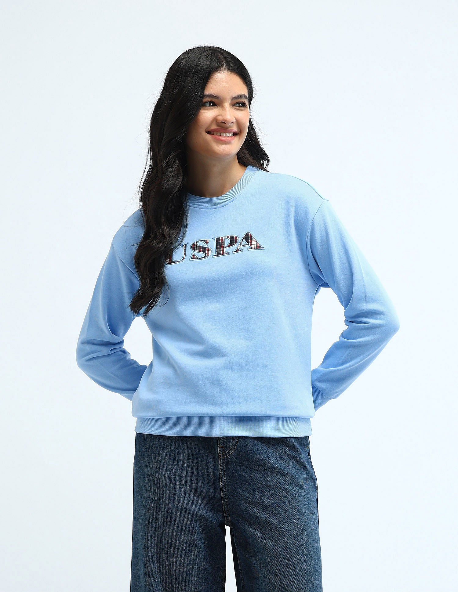 Drop Shoulder Applique Print Sweatshirt