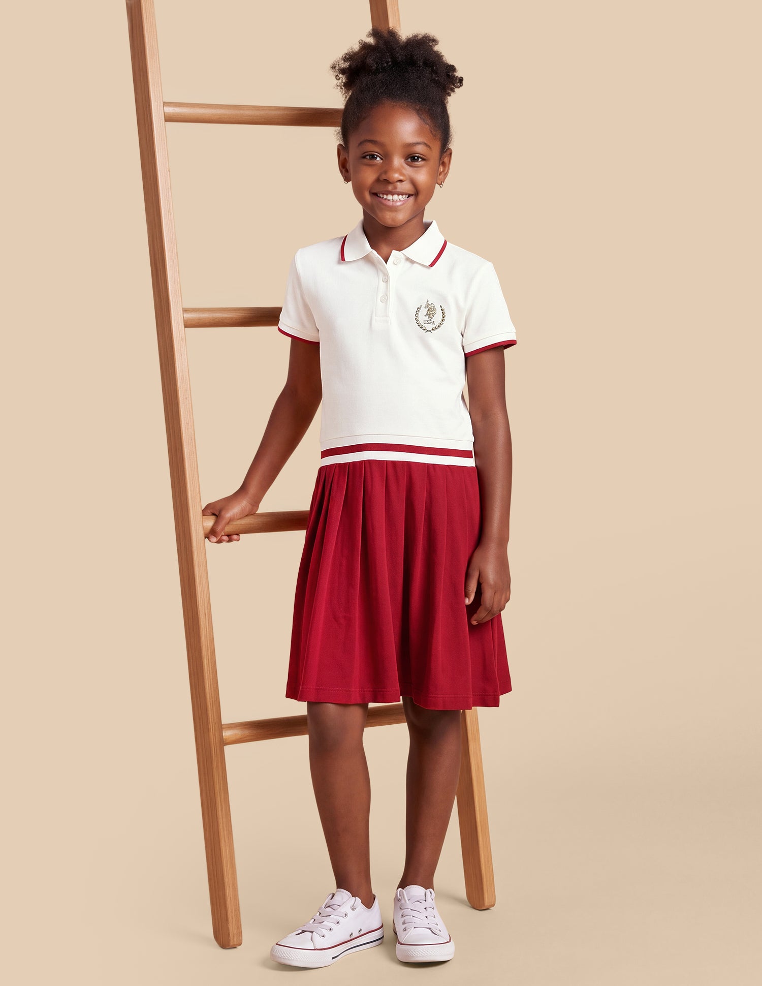 Colourblocked Relaxed Fit T-Shirt Dress Red - U.S. Polo Assn. India | Large