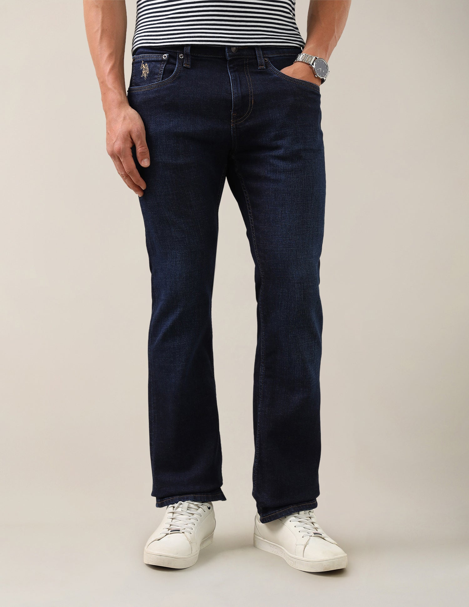 Blake Slim Bootcut Fit Blue Jeans Dark Blue - U.S. Polo Assn. India | Large