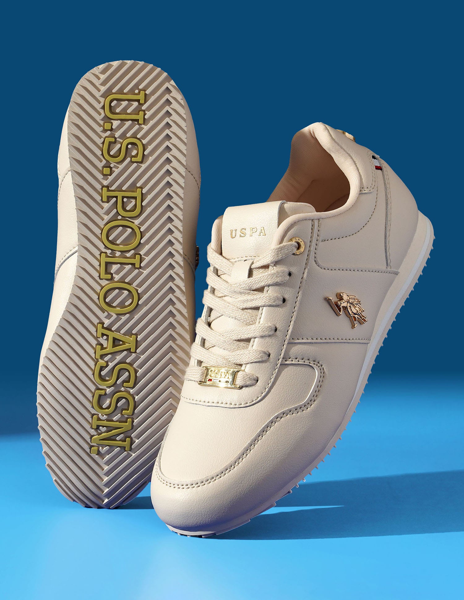 Women Sorrento 2.0 Solid Sneakers Nude - U.S. Polo Assn. India | Large