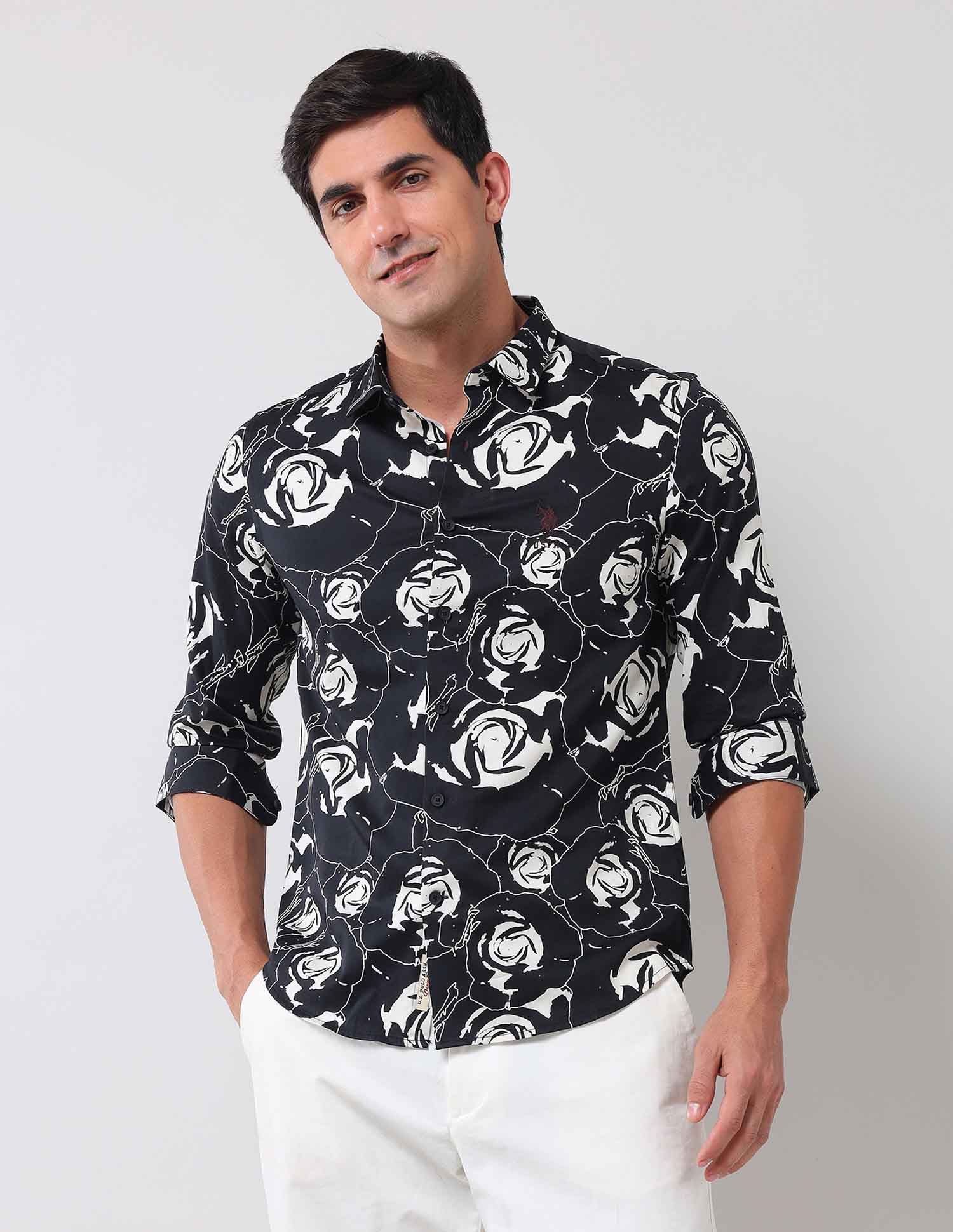 Regular Fit Floral Printed Shirt