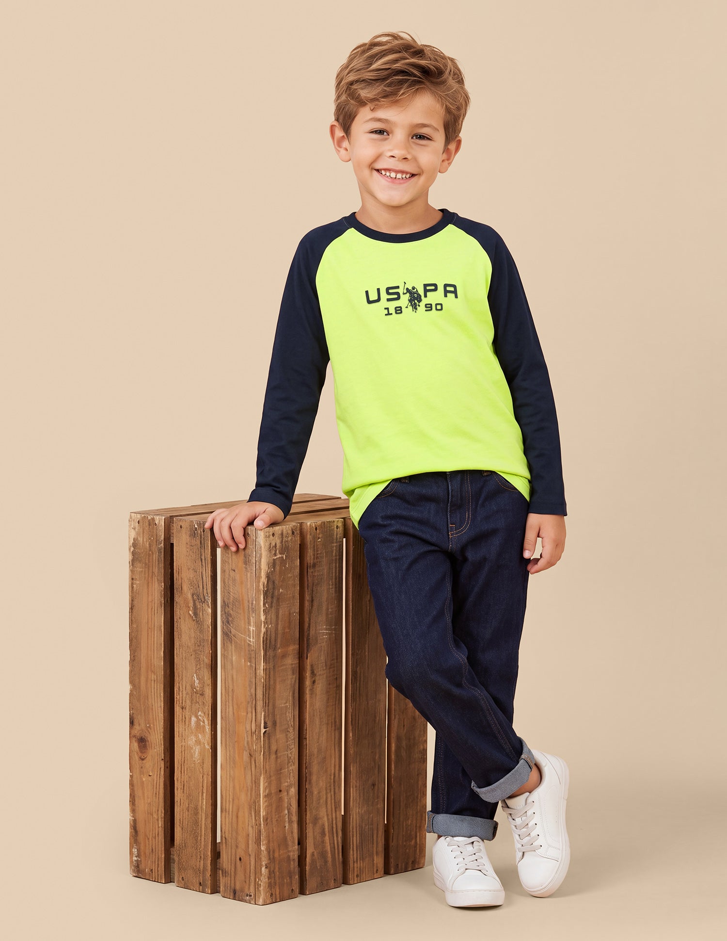 Colour Blocked Regular Fit T-Shirt Green - U.S. Polo Assn. India | Large
