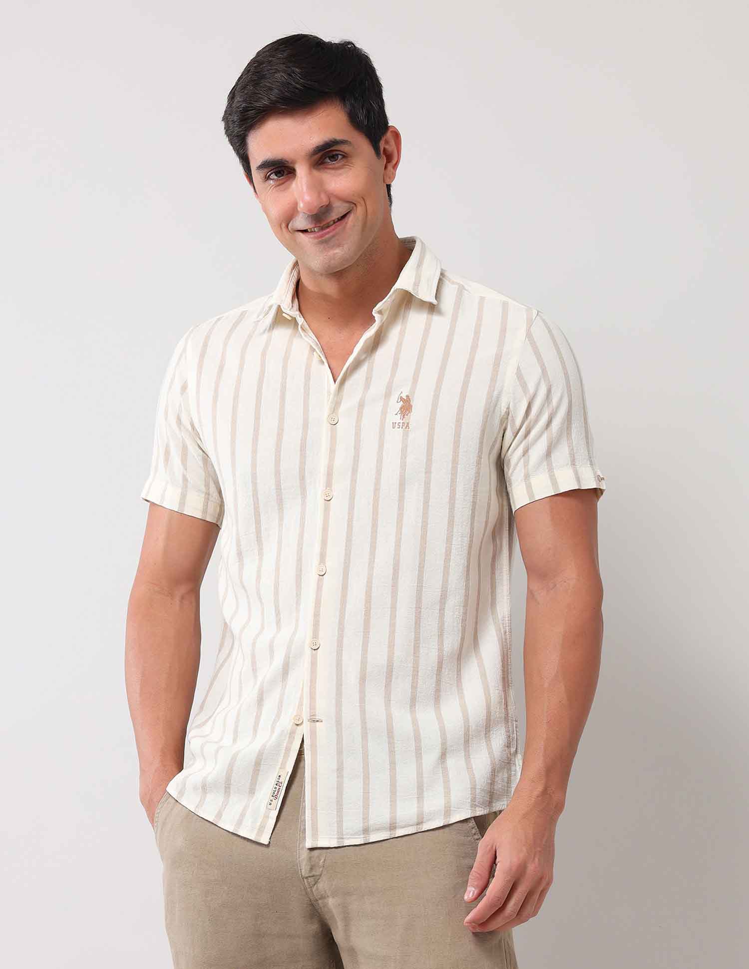 Regular Fit Vertical Striped Shirt