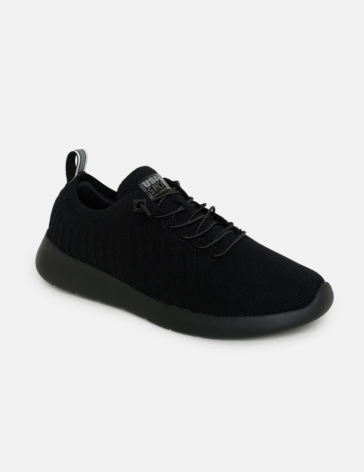 Men Solid Rocco Sports Sneakers Black - U.S. Polo Assn. India | Large