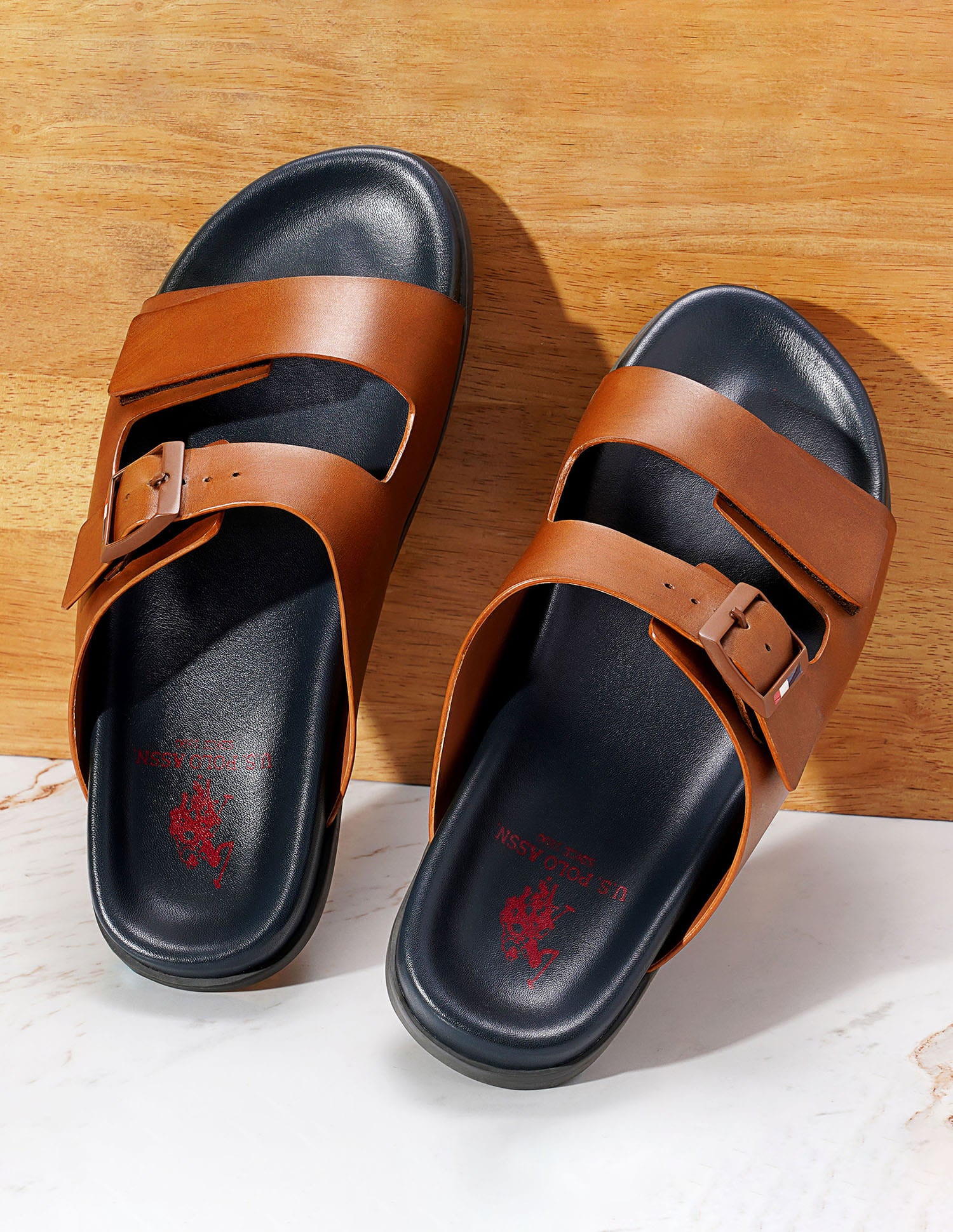 Buckle Strap Kepa Sandals Brown - U.S. Polo Assn. India | Large