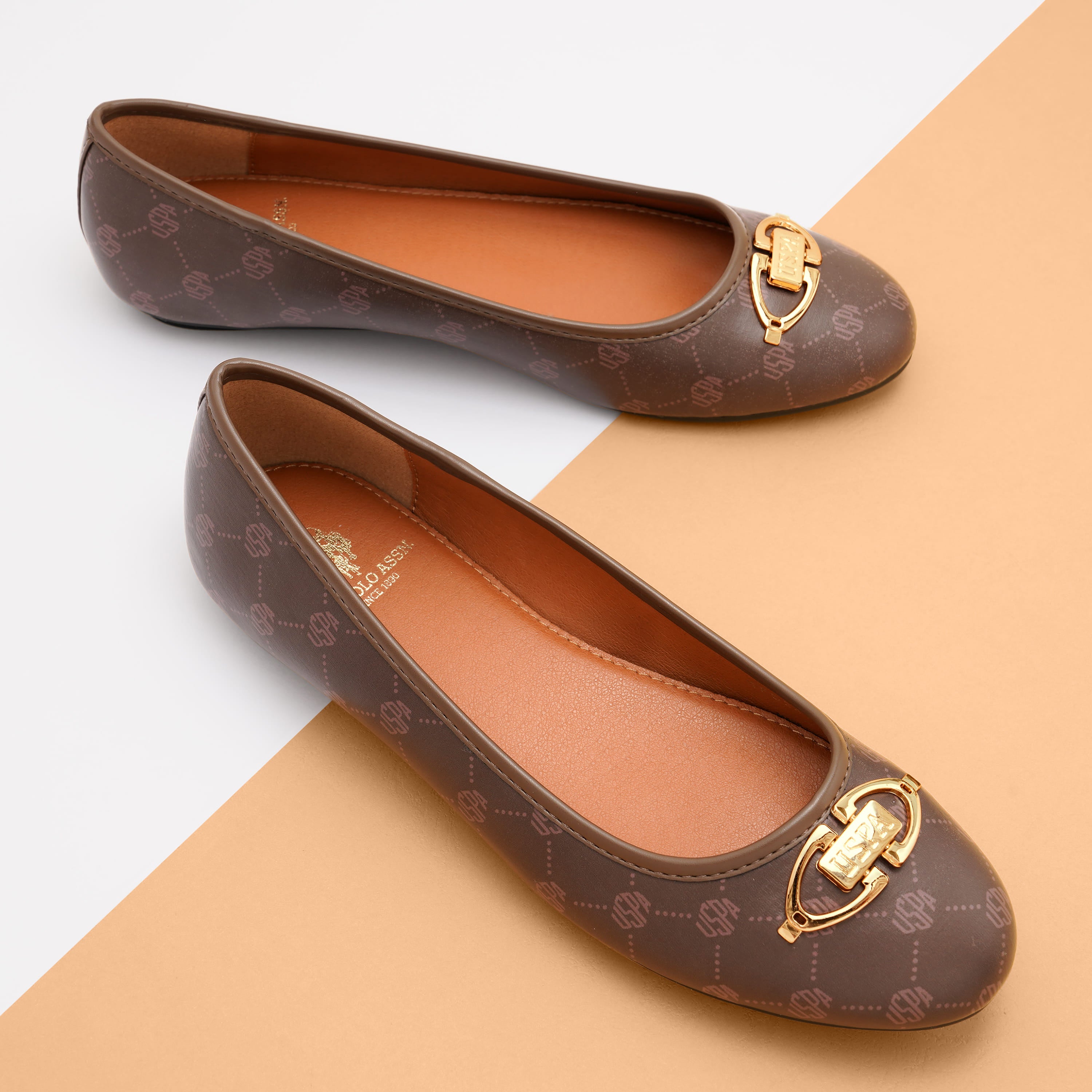 Gloria Tan Ballerinas Tan - U.S. Polo Assn. India | Large